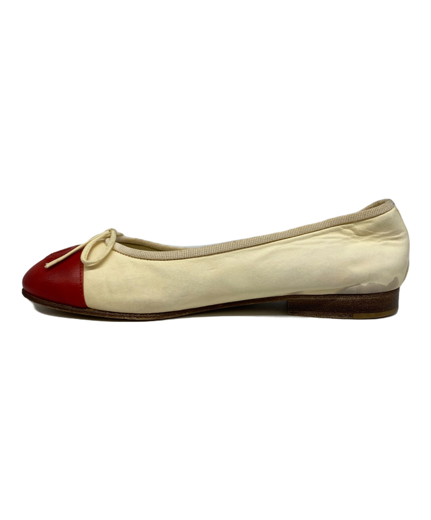 中古・古着通販】CHANEL (シャネル) ココマークバレリーナ レッド