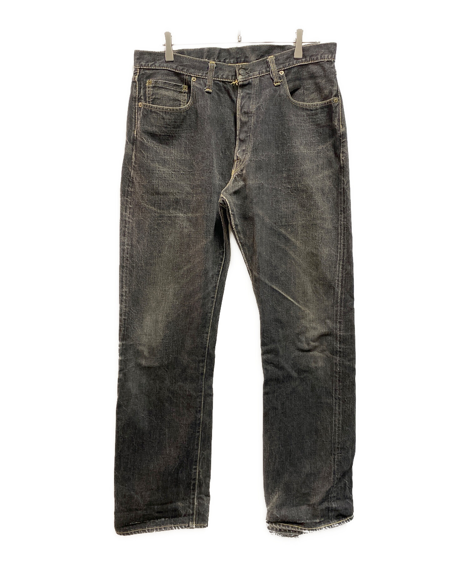 DENIME ブラックデニム　サイズ36 中古・古着通販】DENIME (ドゥニーム) ブラックデニムパンツ ブラック