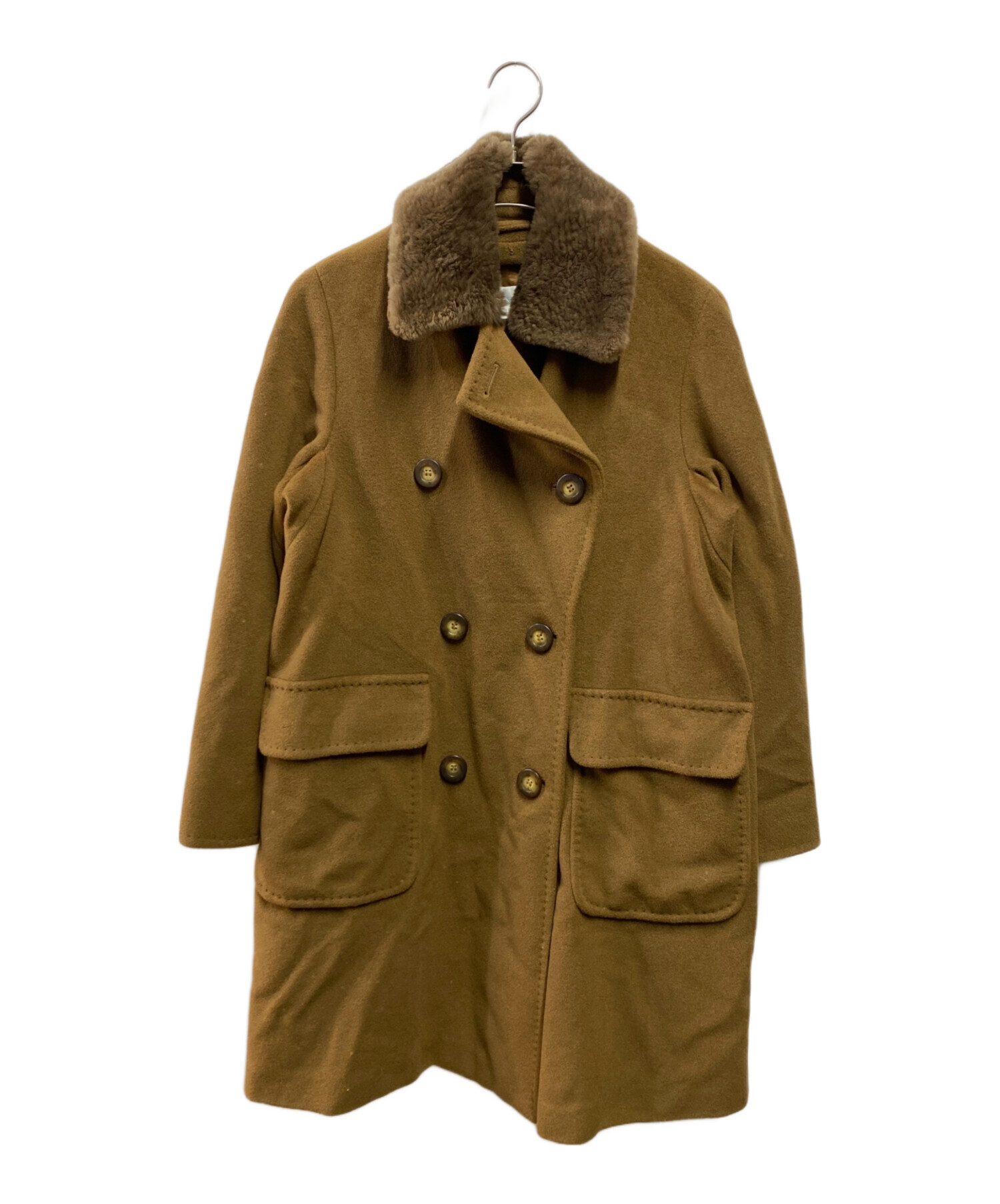 中古・古着通販】MaxMara (マックスマーラ) ウールコート ブラウン 
