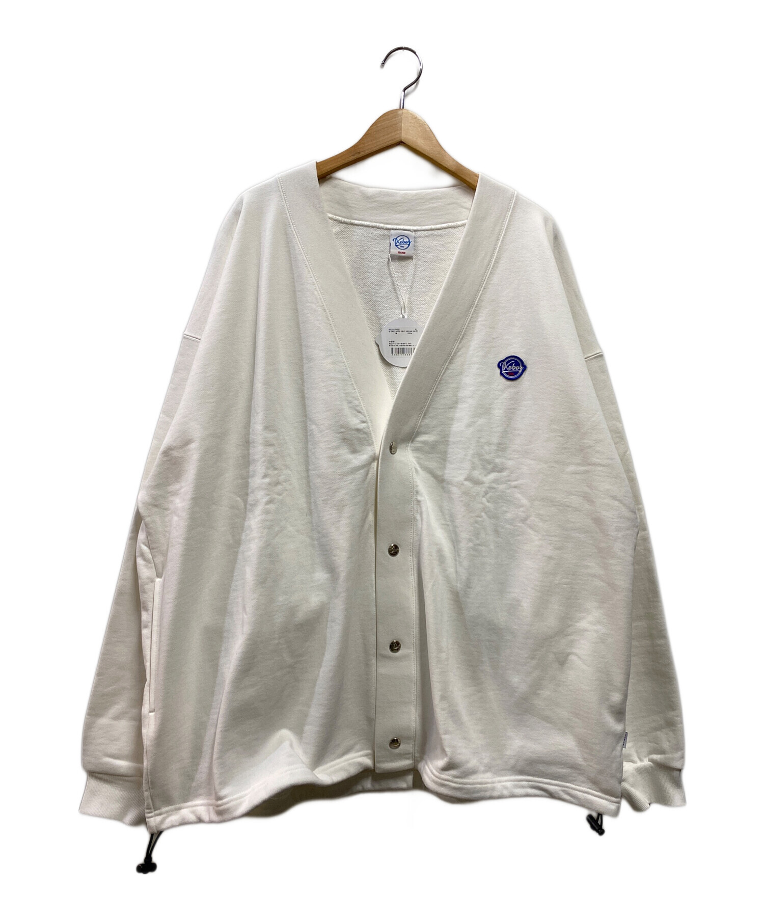 中古・古着通販】KEBOZ (ケボズ) スウェットカーディガン ホワイト 