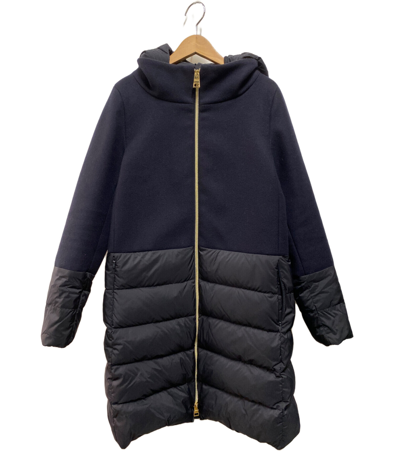 中古・古着通販】HERNO (ヘルノ) 切替ダウンコート ネイビー サイズ