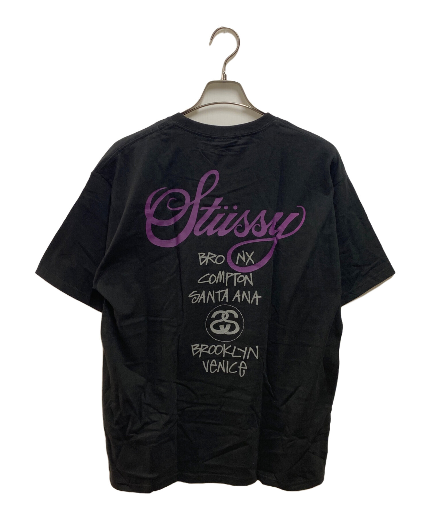 中古・古着通販】stussy (ステューシー) Tシャツ ブラック サイズ:L 未 