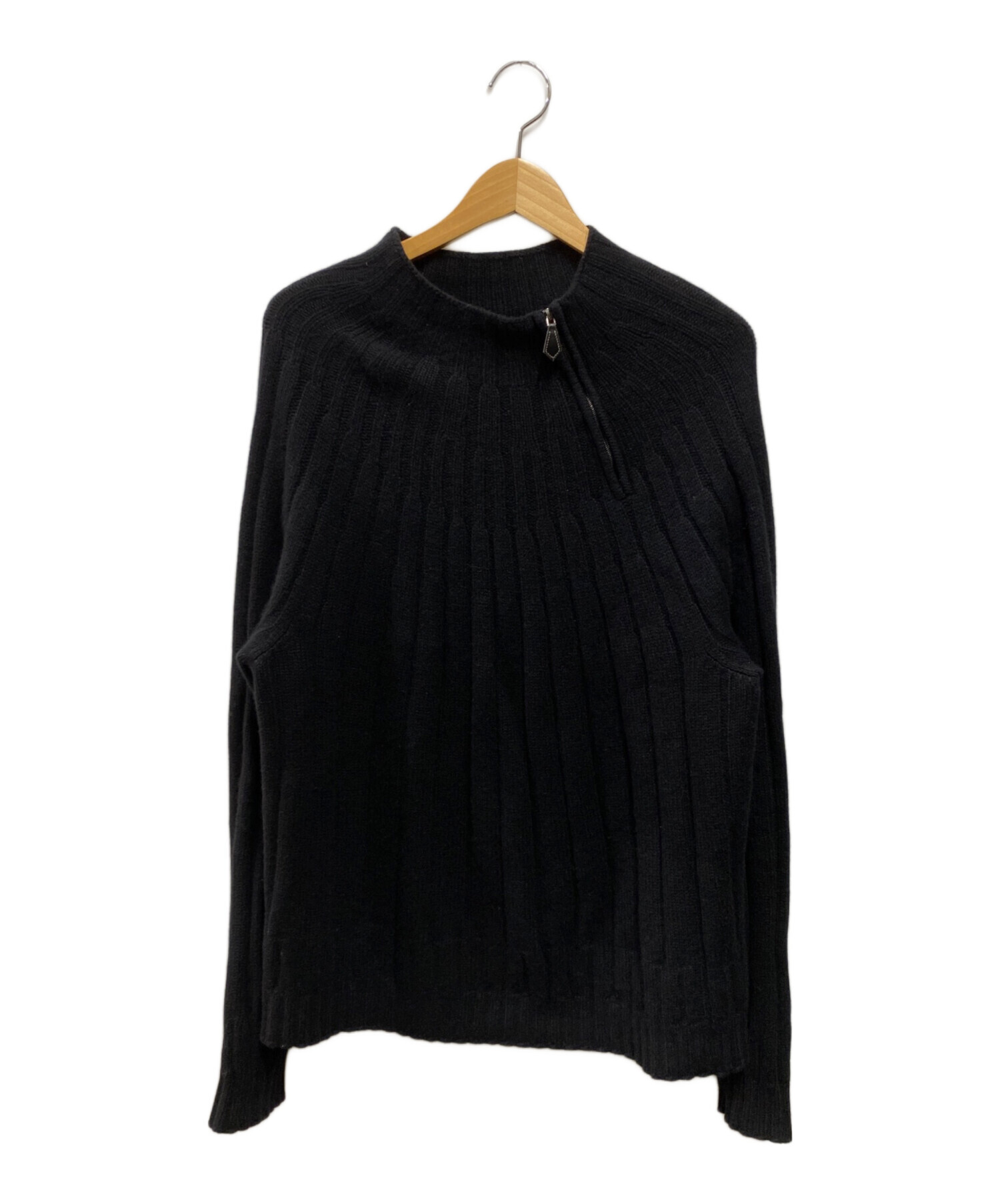 中古・古着通販】HERMES (エルメス) カシミヤハイネックハーフジップ 