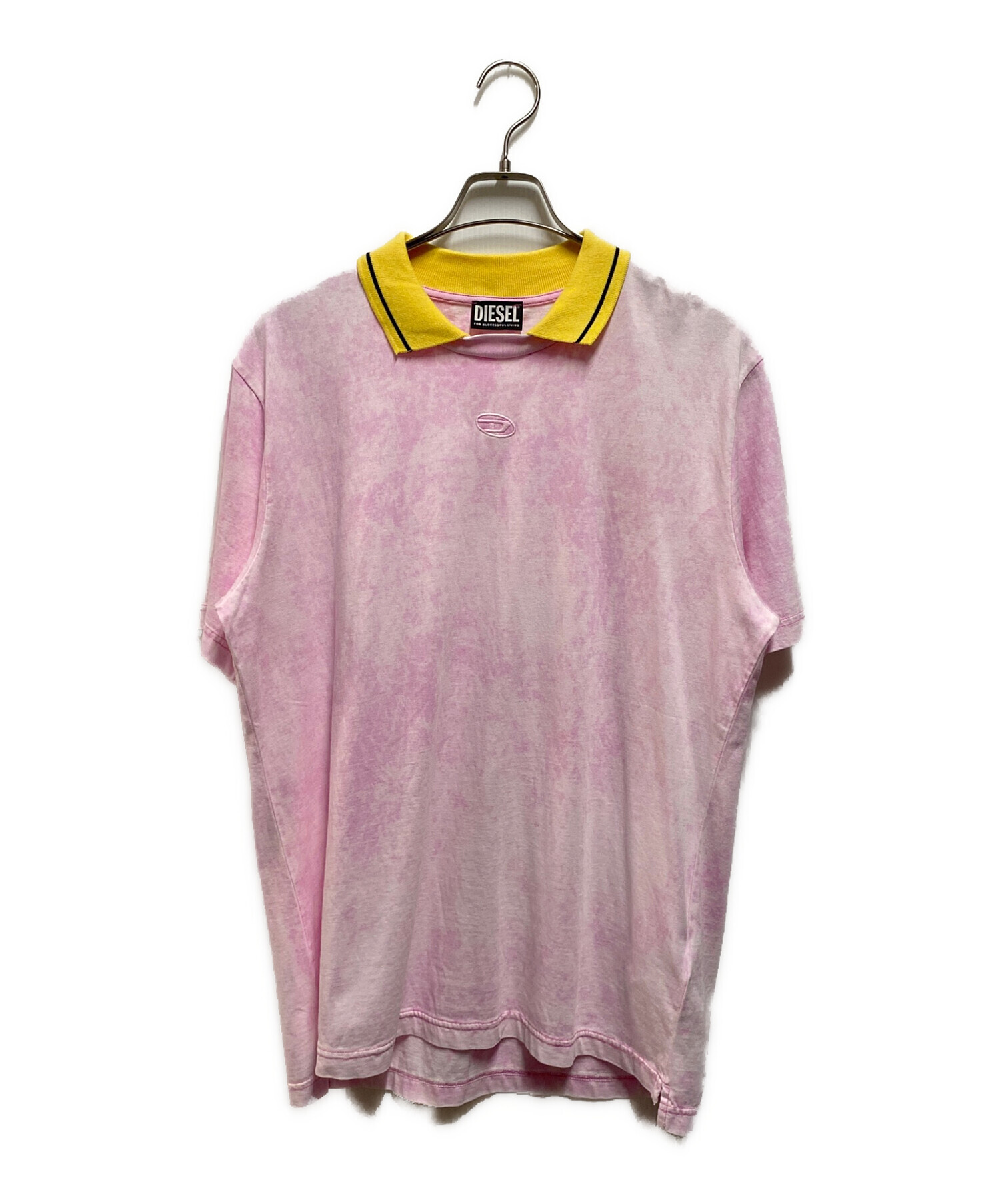 中古・古着通販】DIESEL (ディーゼル) Dロゴポロシャツ ピンク サイズ 