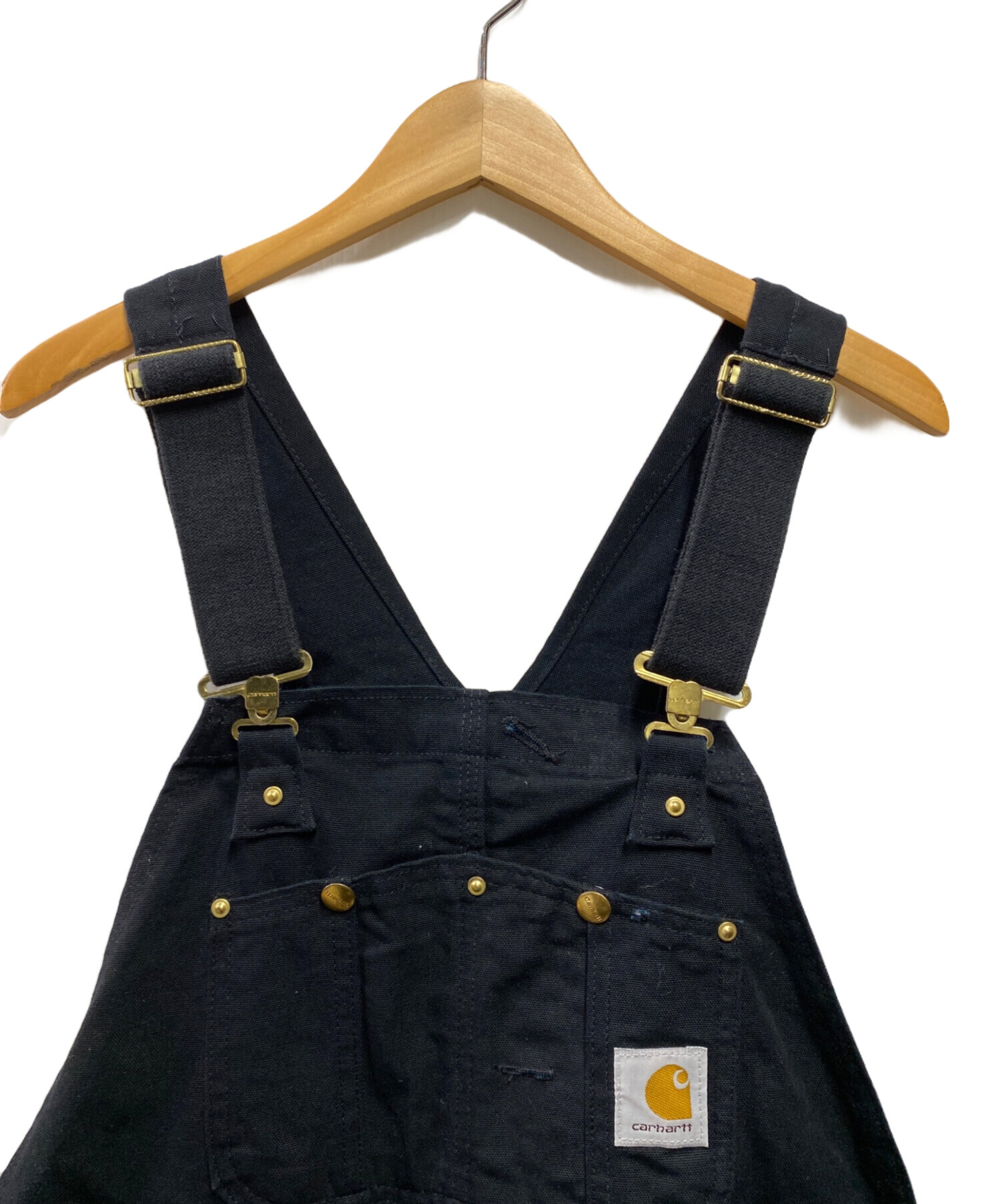 【古着】 Carhartt 黒 オーバーオール　40×34 中古・古着通販】CarHartt (カーハート) オーバーオール ブラック