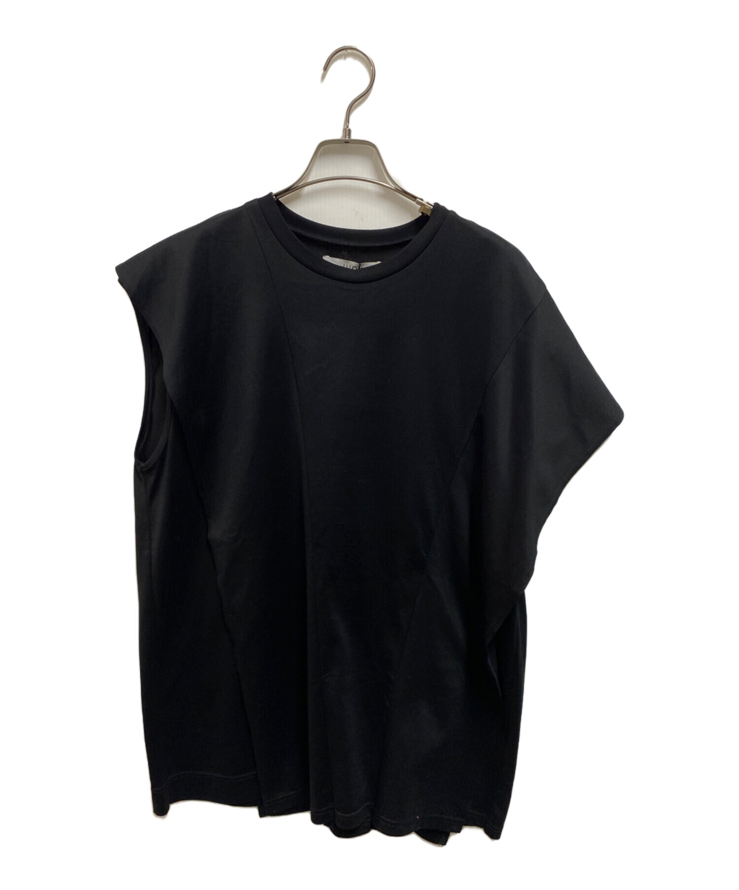 中古・古着通販】Ujoh (ウジョー) アシンメトリーノースリーブTシャツ 