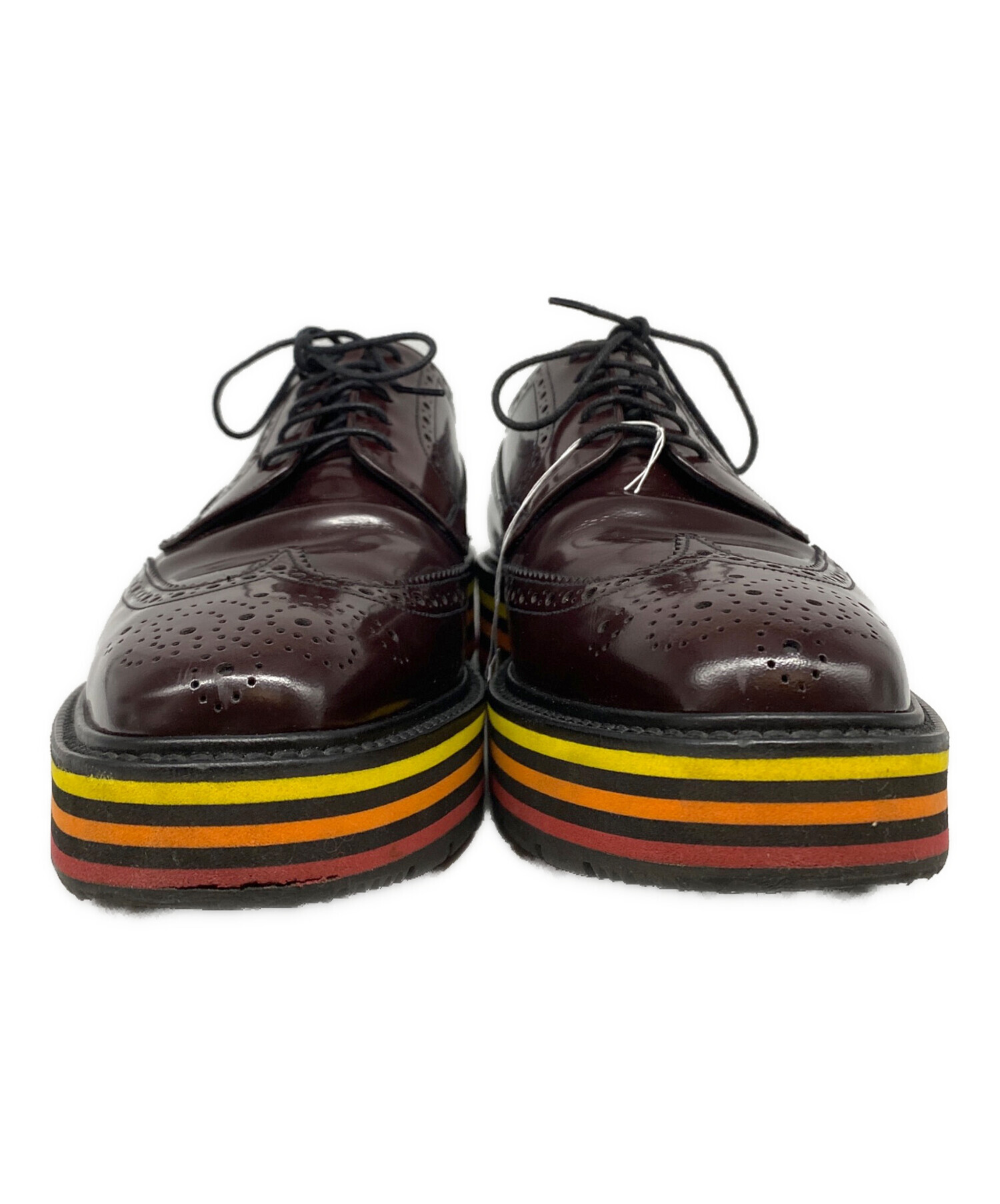 中古・古着通販】PRADA (プラダ) ウィングチップシューズ ブラウン