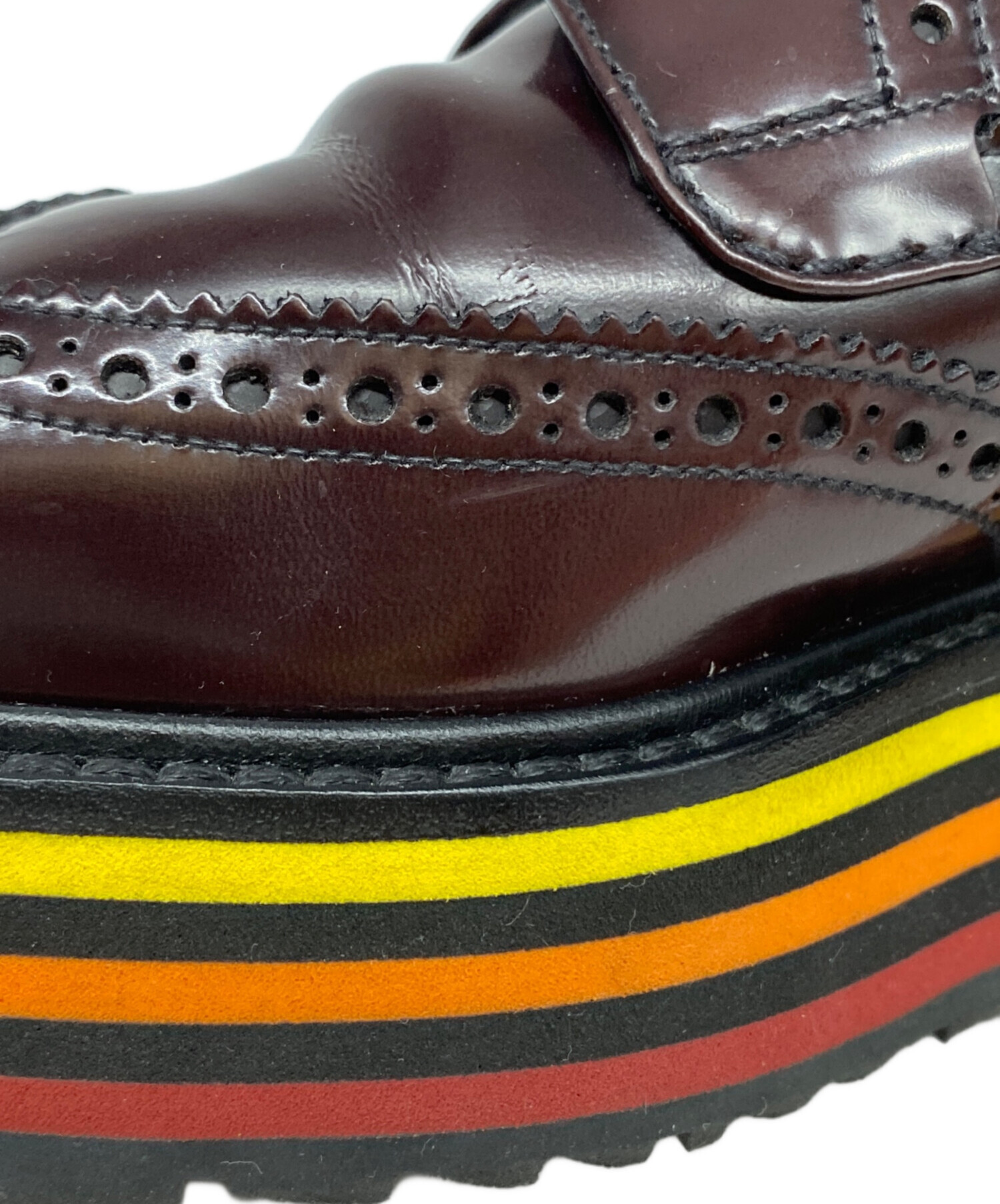 中古・古着通販】PRADA (プラダ) ウィングチップシューズ ブラウン