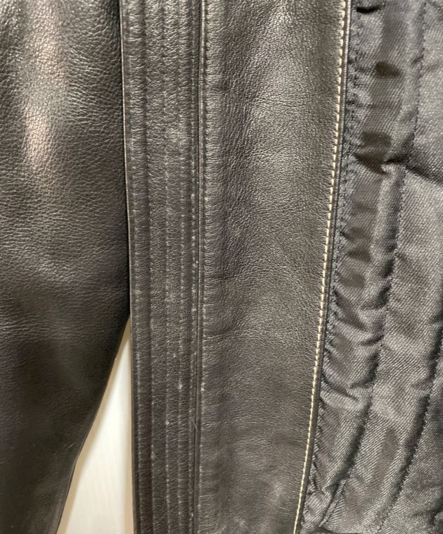 中古・古着通販】COACH (コーチ) レザージャケット ブラック サイズ:L