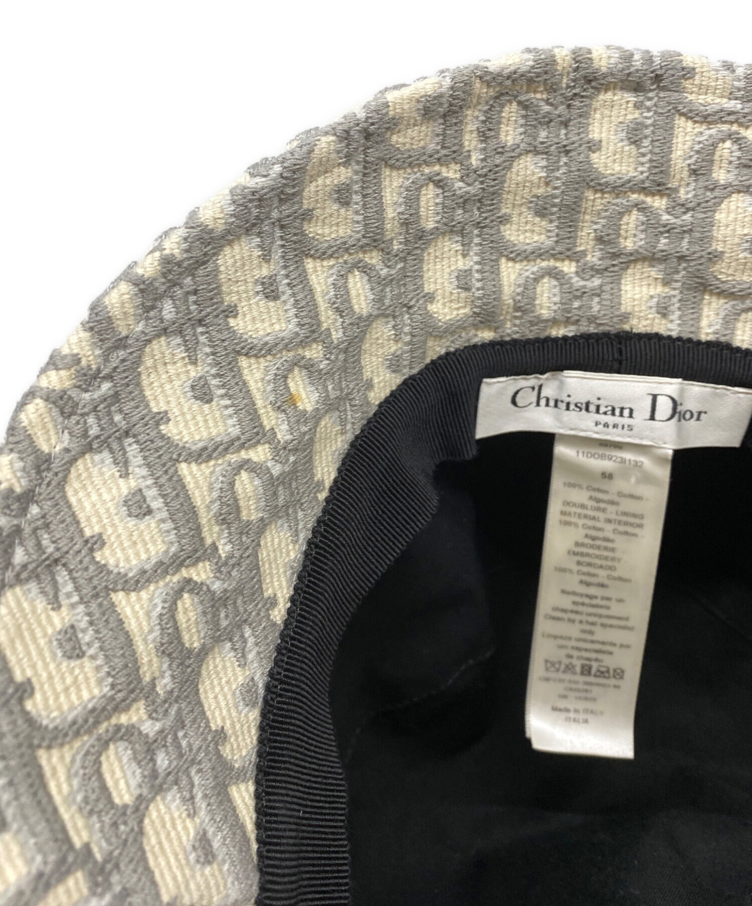 ChristianDior ディオール オブリークジャガードバケットハット 中古・古着通販】Christian Dior (クリスチャン ディオール