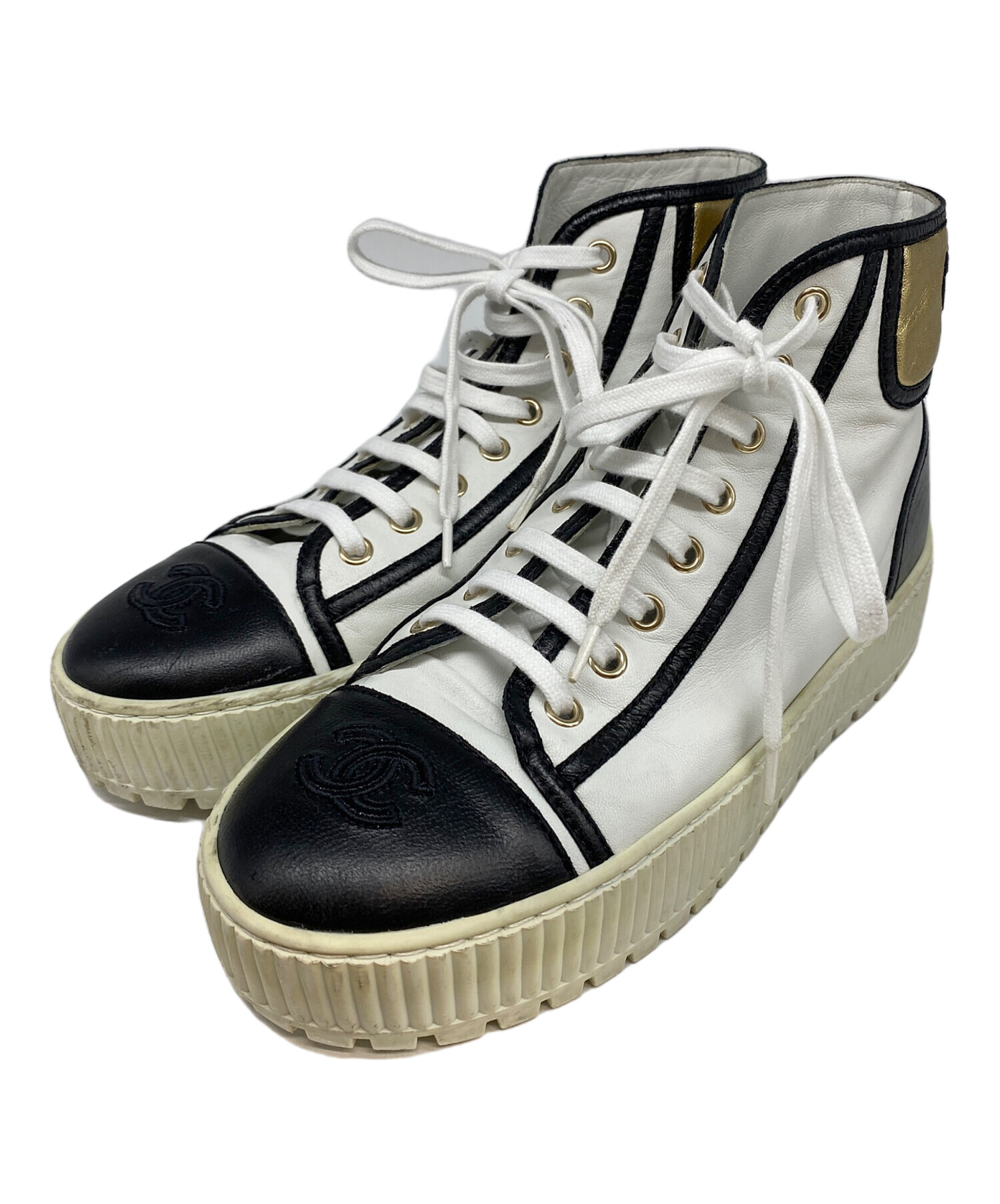 中古・古着通販】CHANEL (シャネル) スニーカー ホワイト サイズ:38