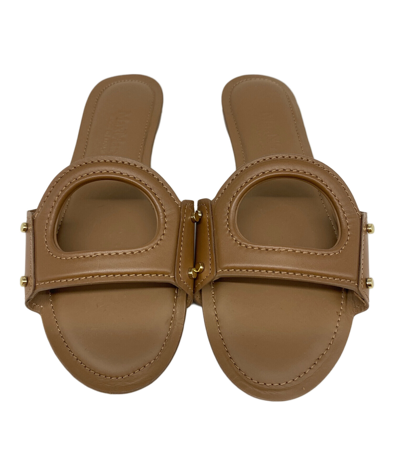 中古・古着通販】MaxMara (マックスマーラ) フラットサンダル ブラウン 