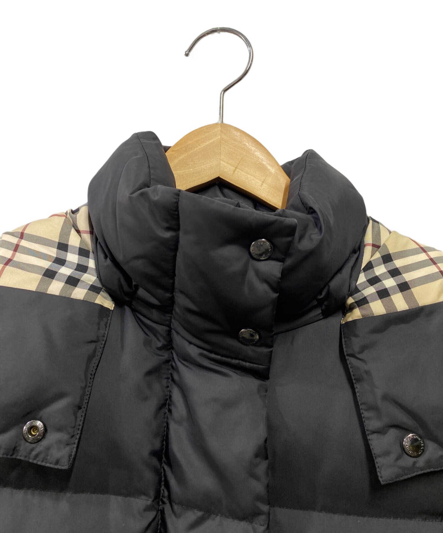 BURBERRY LONDON スタンドカラー ダウンコート 首ベルト 38 BURBERRY LONDON スタンドカラー ダウンコート 首ベルト 38