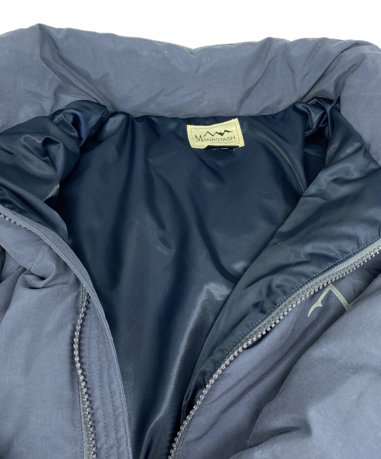 中古・古着通販】Manastash (マナスタッシュ) DOWN JACKET ネイビー