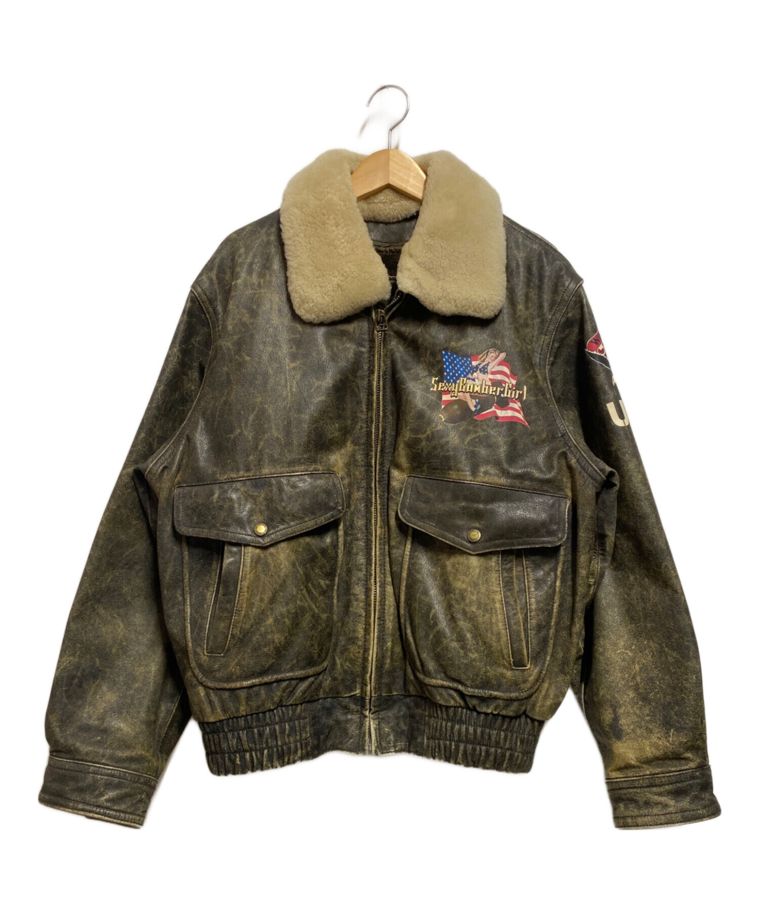 中古・古着通販】D'HOMME A HOMME (ドムアオム) A-2レザーフライト