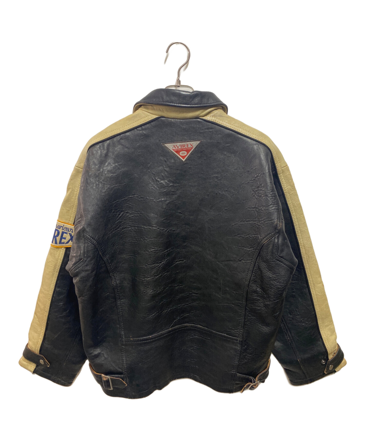 中古・古着通販】AVIREX (アヴィレックス) レザージャケット ブラック 