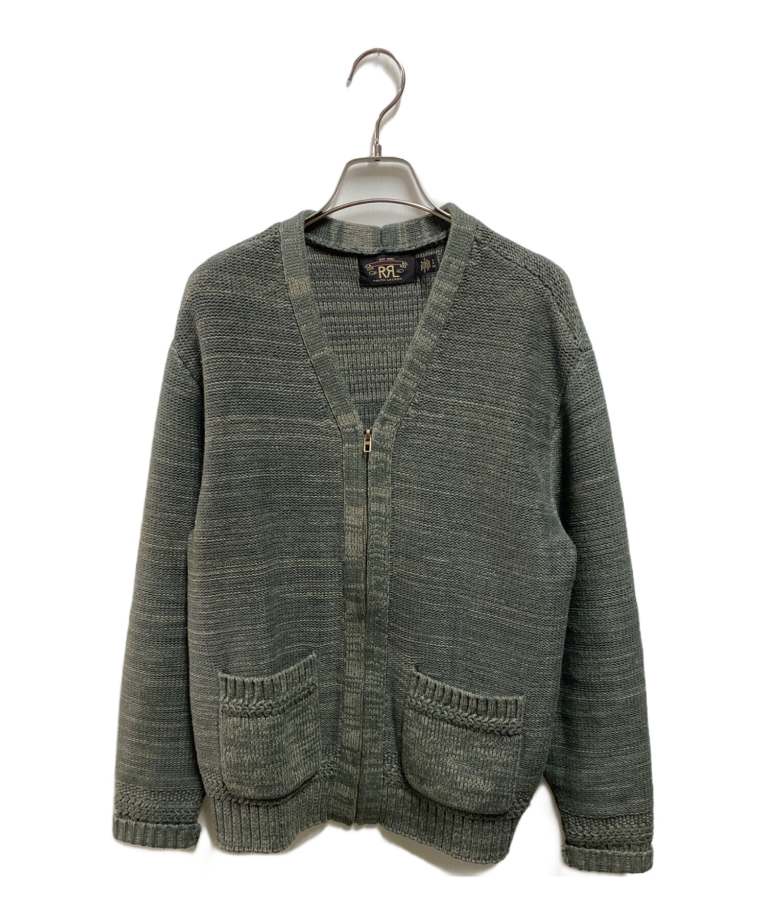 中古・古着通販】RRL (ダブルアールエル) エルボーパッチジップ