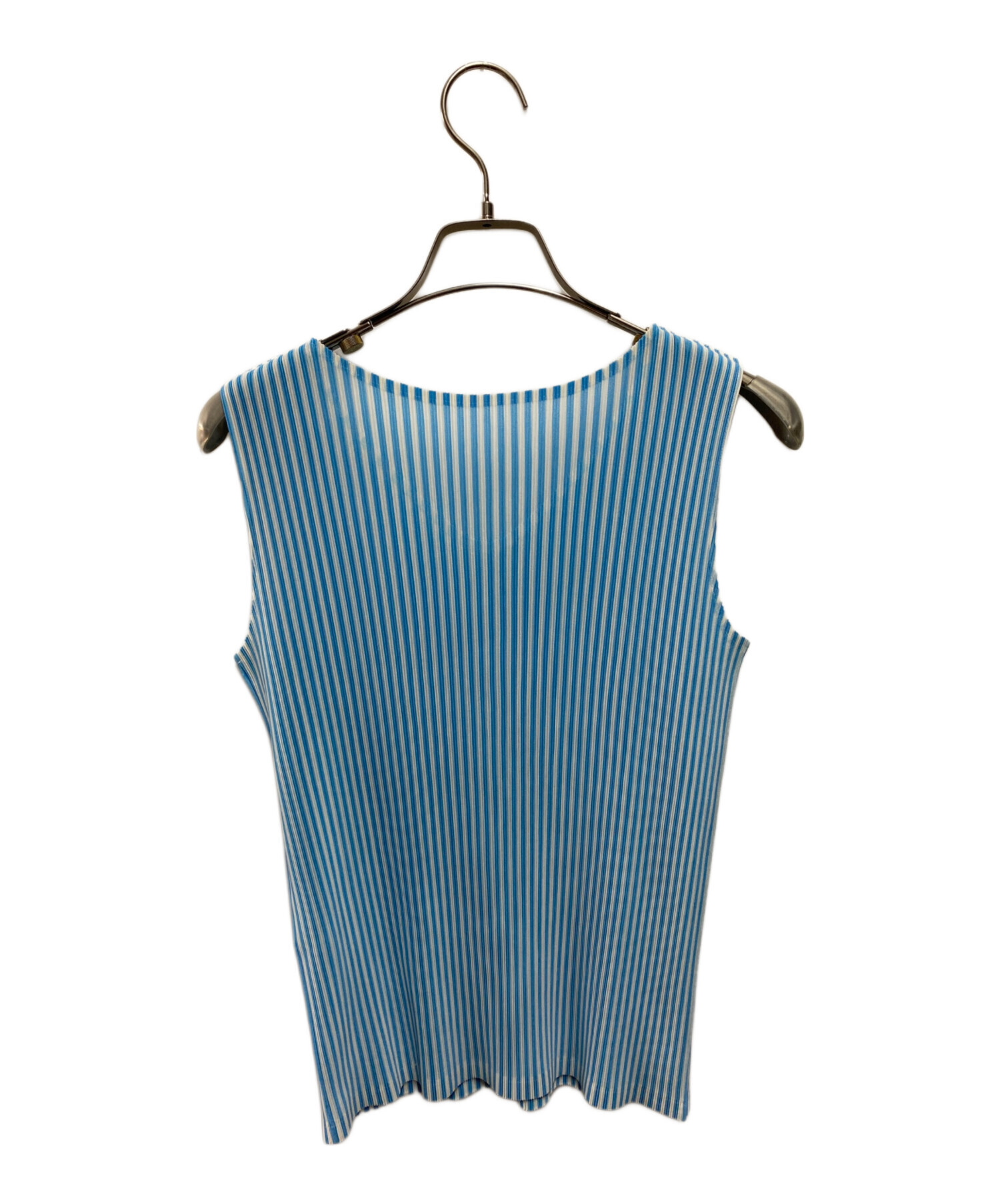 PLEATS PLEASEプリーツプリーズ ロイヤルブルー プリーツノースリーブ 中古・古着通販】PLEATS PLEASE (プリーツプリーズ) プリーツ変形