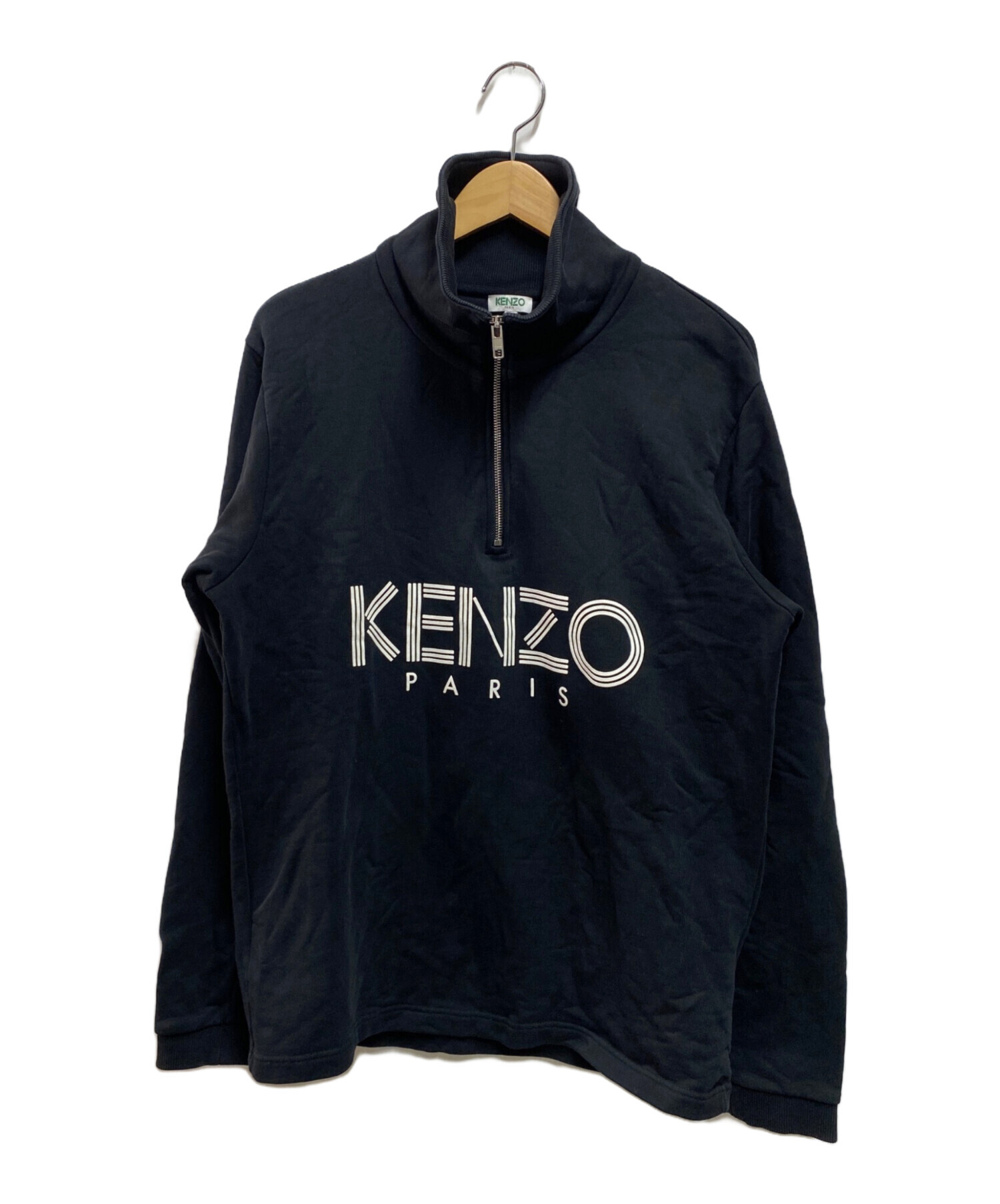 中古・古着通販】KENZO (ケンゾー) ハーフジップスウェット ブラック 