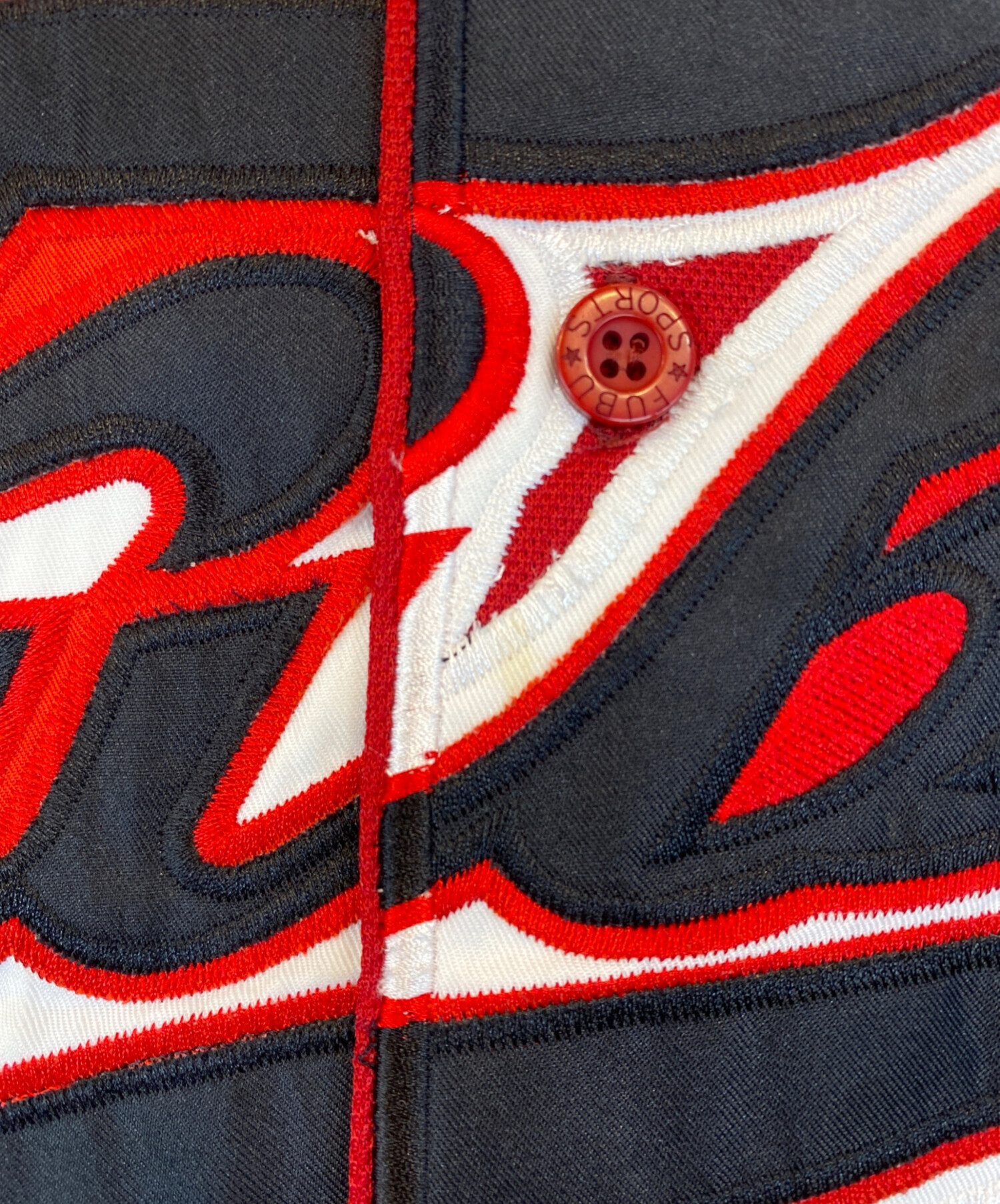 中古・古着通販】FUBU (フブ) ベースボールゲームシャツ レッド サイズ