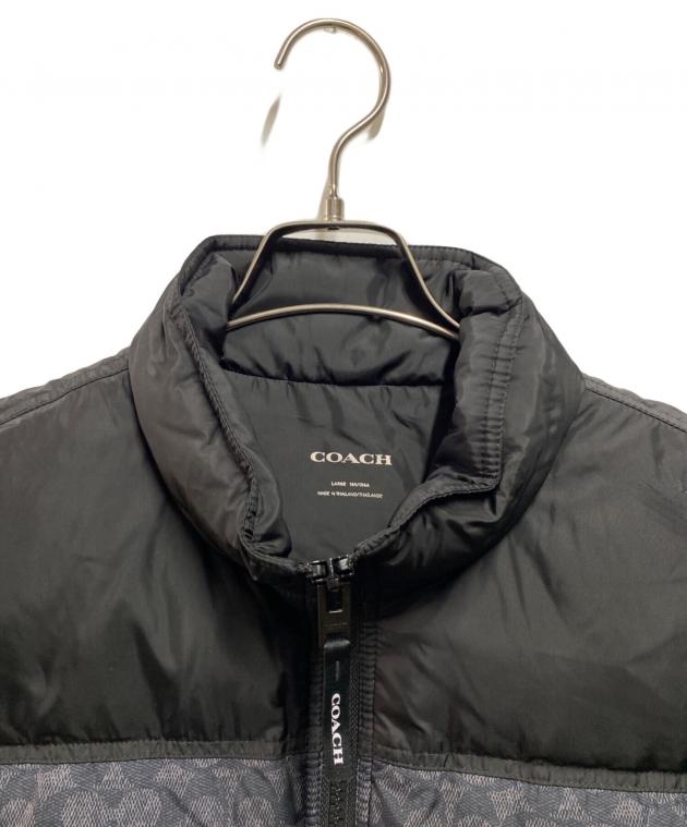 中古・古着通販】COACH (コーチ) シグネチャー ダウン ベスト ブラック