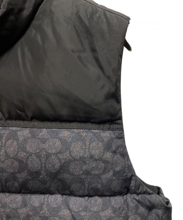 中古・古着通販】COACH (コーチ) シグネチャー ダウン ベスト ブラック
