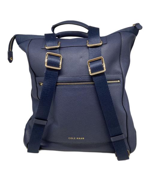 未使用レベル）本革コールハーンリュック 中古・古着通販】COLE HAAN (コールハーン) レザーリュック ネイビー