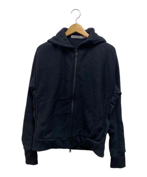 トップス OPPOSE DUALITY Zip up hoodie BLACK OPPOSE DUALITY / オポーズデュアリティ】ZIP UP RIB HOODIE - BLACK