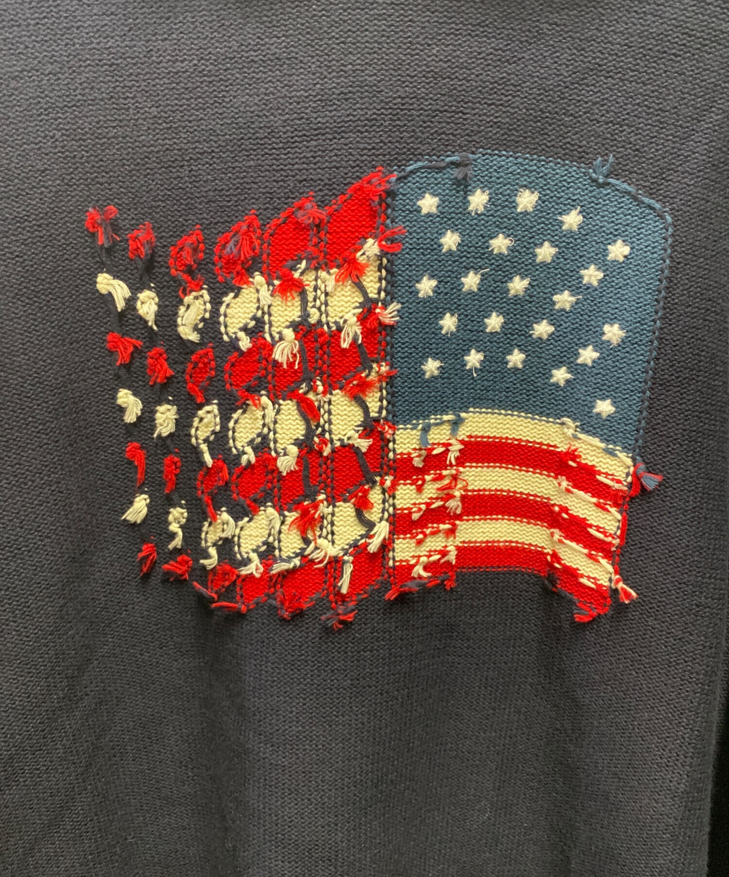 トップス DAIRIKU America Knit Hoodie 中古・古着通販】DAIRIKU (ダイリク) America Knit Hoodie ネイビー