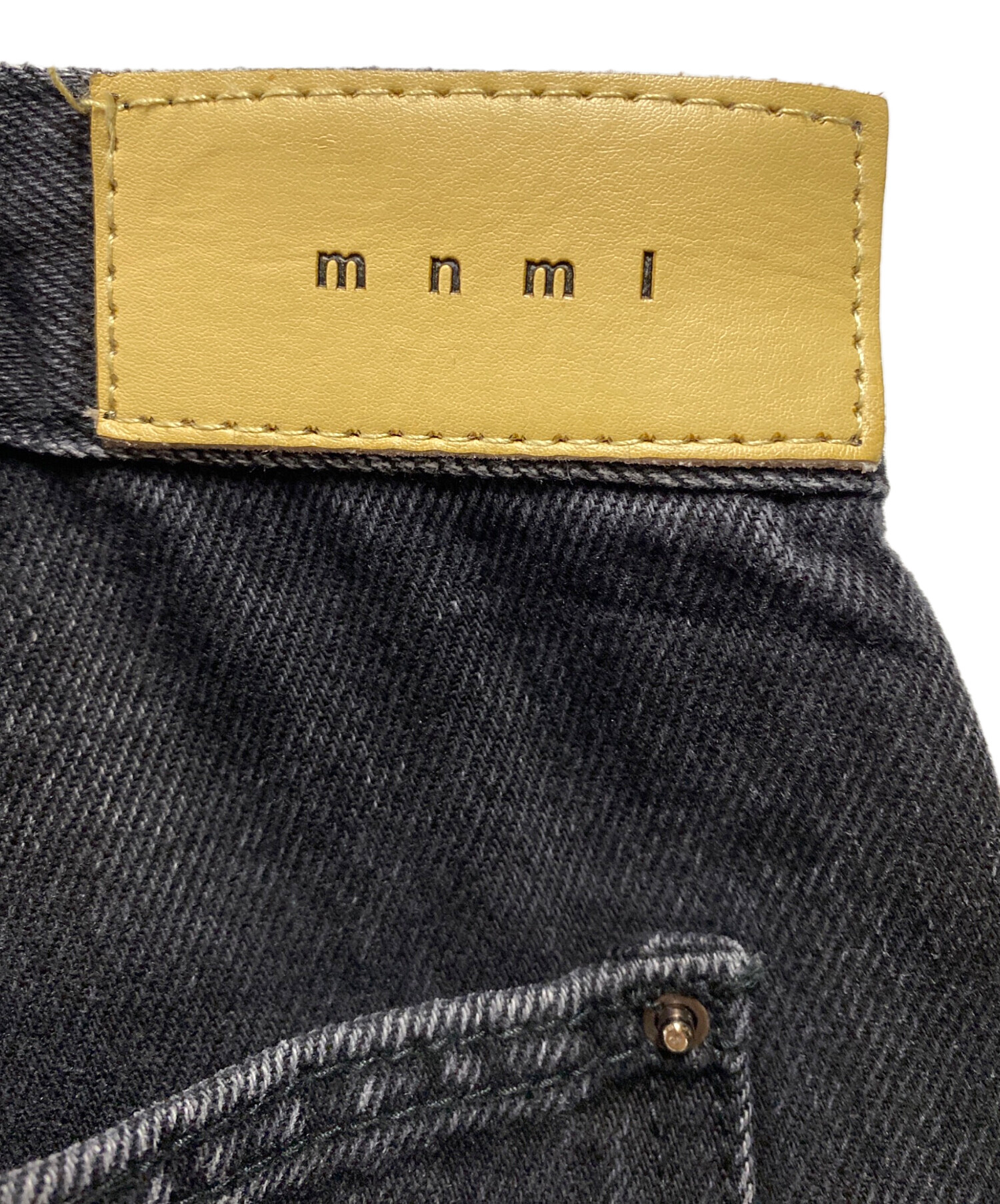 中古・古着通販】mnml (ミニマル) フレアペインターパンツ ブラック 