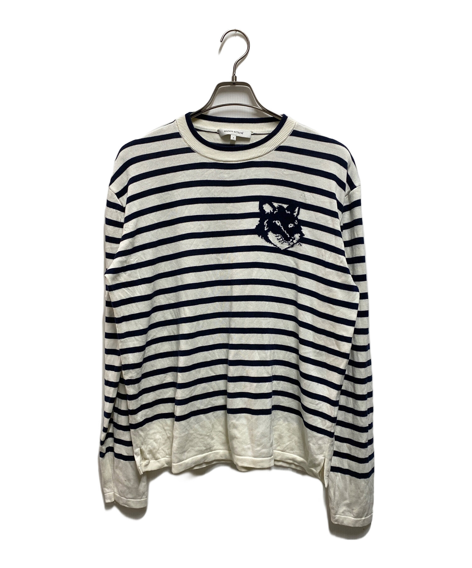 中古・古着通販】maison kitsune (メゾンキツネ) FOX HEAD INTARSIA 