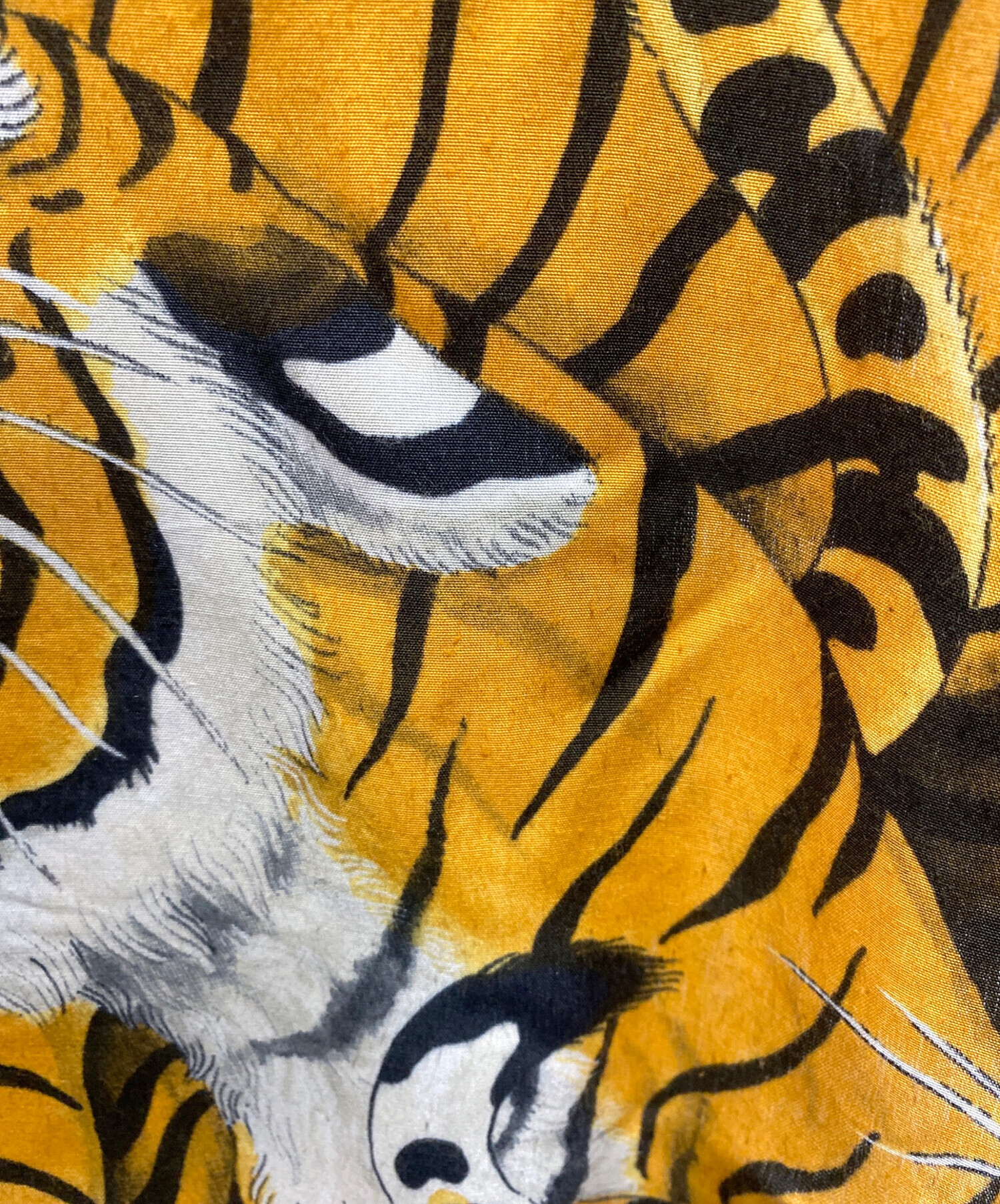 人気色 ワコマリア ティムリーハイ 長袖 トラ 総柄 レーヨン シャツ L タグ付ワコマリア × ティムリーハイ トラ 総柄 オープンカラー 長袖