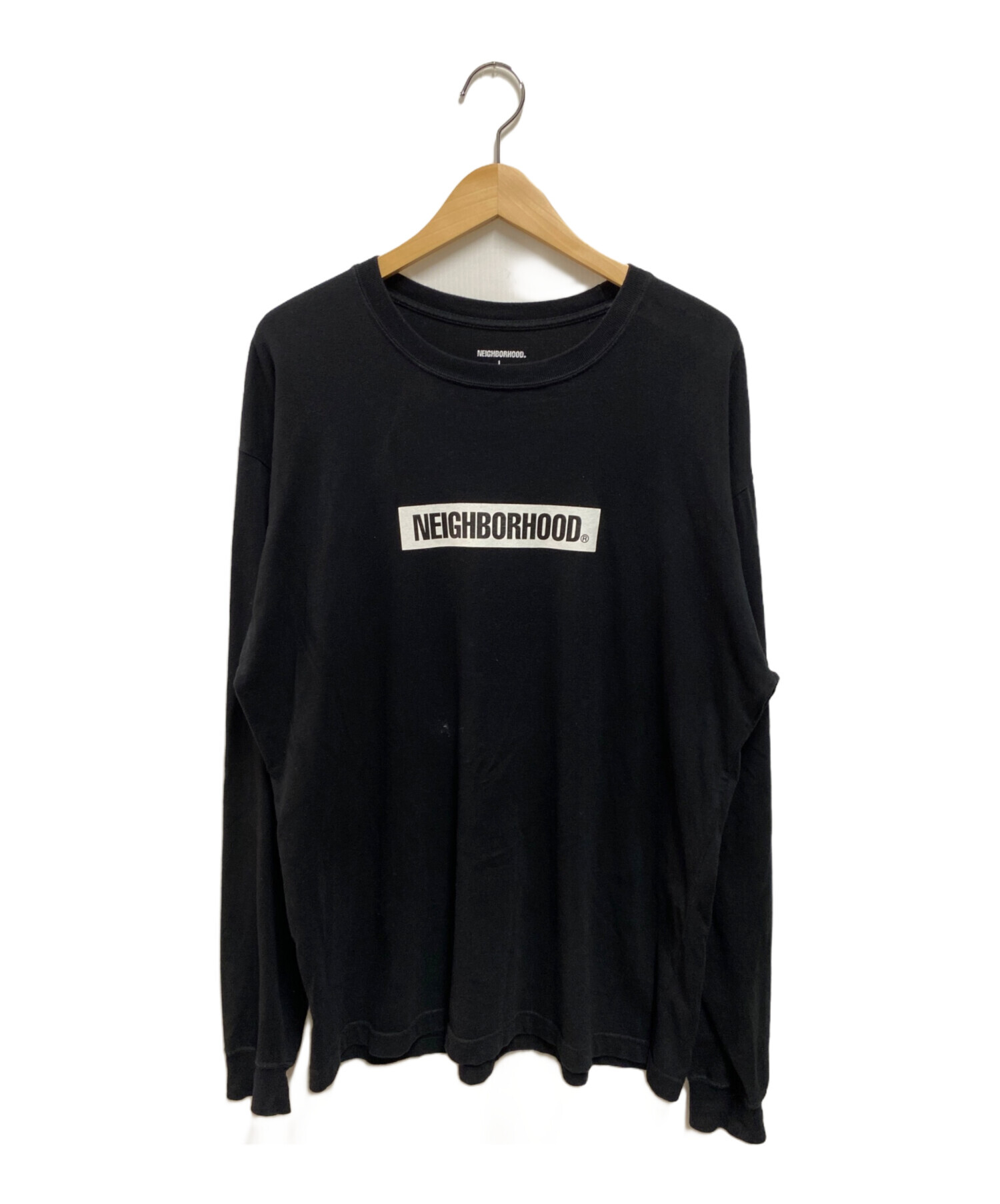 【早い者勝ち】NEIGHBORHOOD ブラック 長袖カットソー L 中古・古着通販】NEIGHBORHOOD (ネイバーフッド) ボックスロゴ長袖