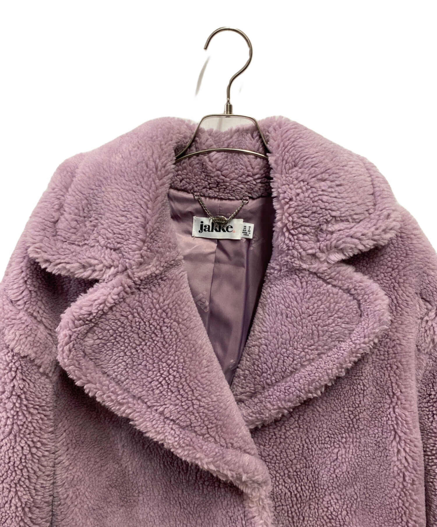 jakke（ジャッキー）ボアコート サイズ36 中古・古着通販】Jakke (ジャッキー) ボアコート パープル サイズ:38