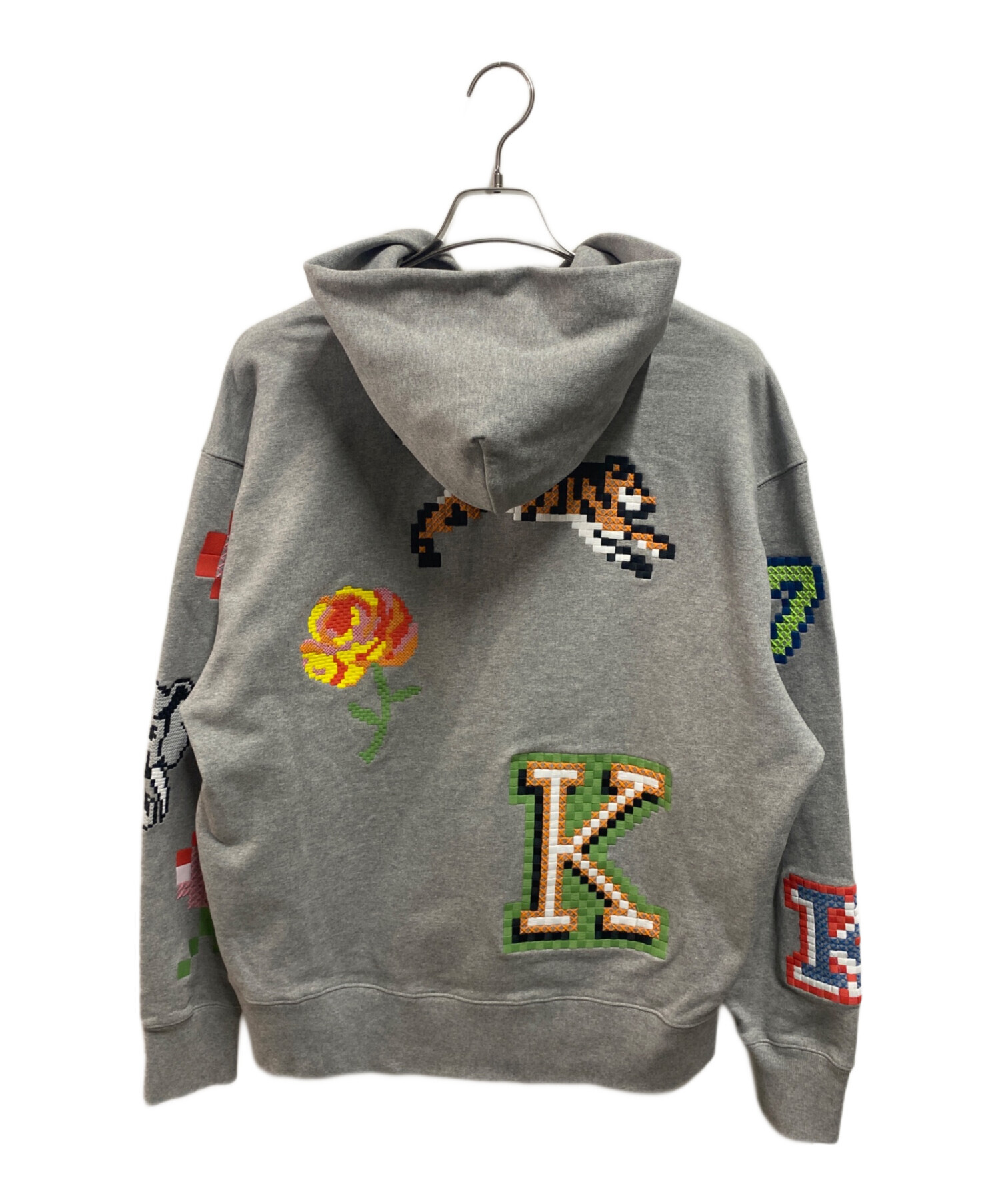 中古・古着通販】KENZO (ケンゾー) Pixel Oversize Hoodie グレー