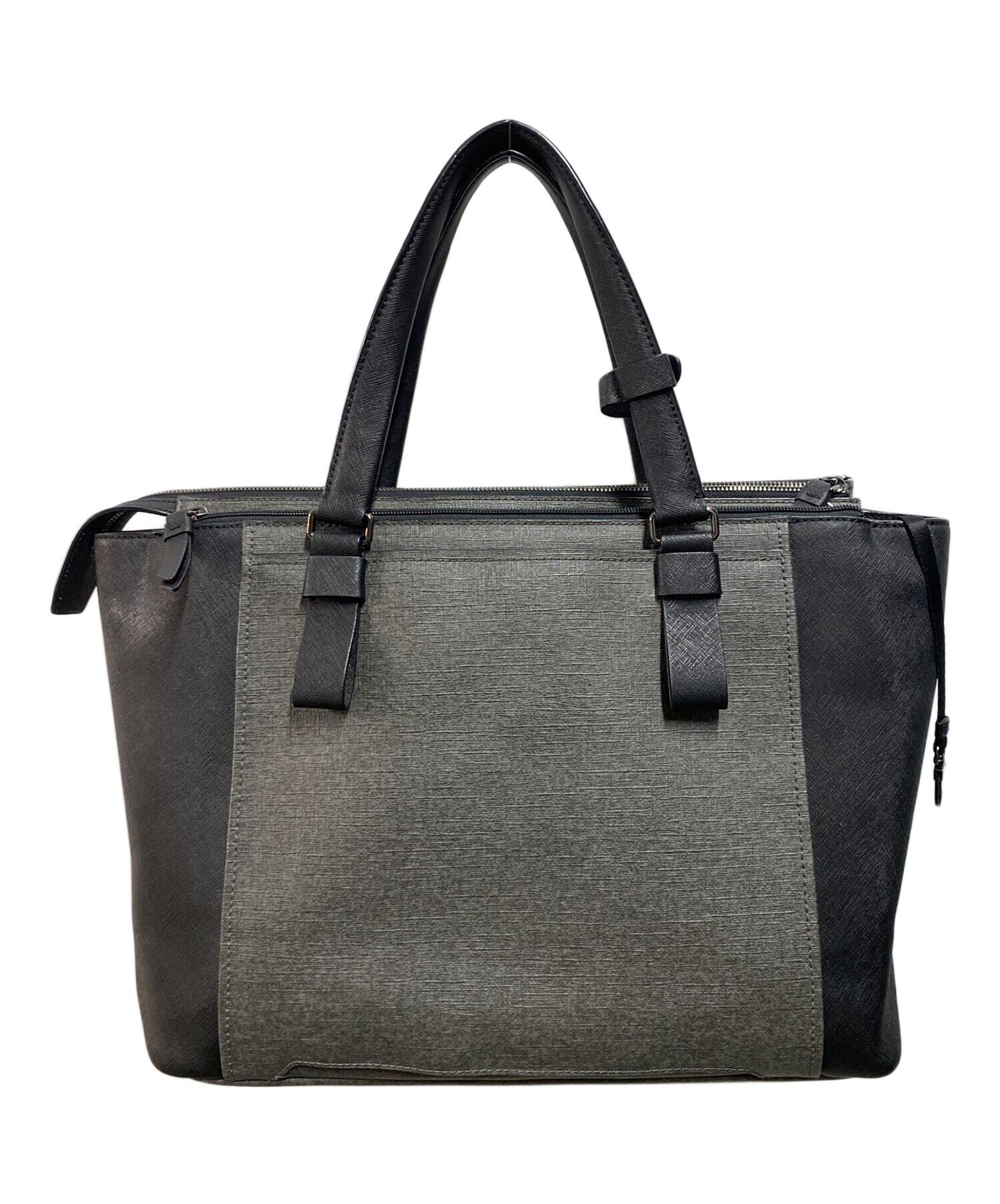中古・古着通販】TUMI (トゥミ) 2WAYトートバッグ ブラック×グレー 