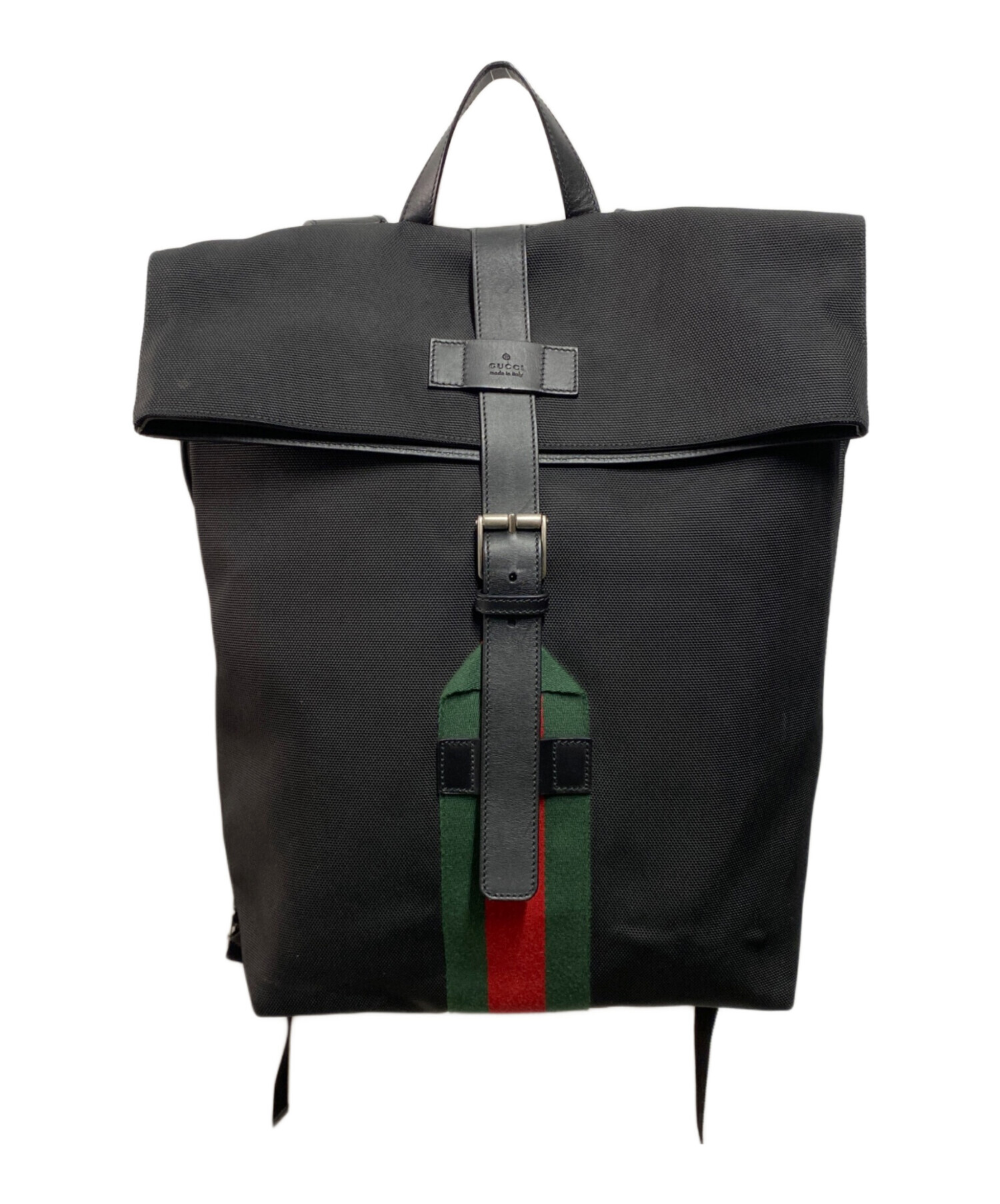 【美品】GUCCI ブラックテクノ　キャンバスバッグパック 中古・古着通販】GUCCI (グッチ) テクノキャンバスバックパック