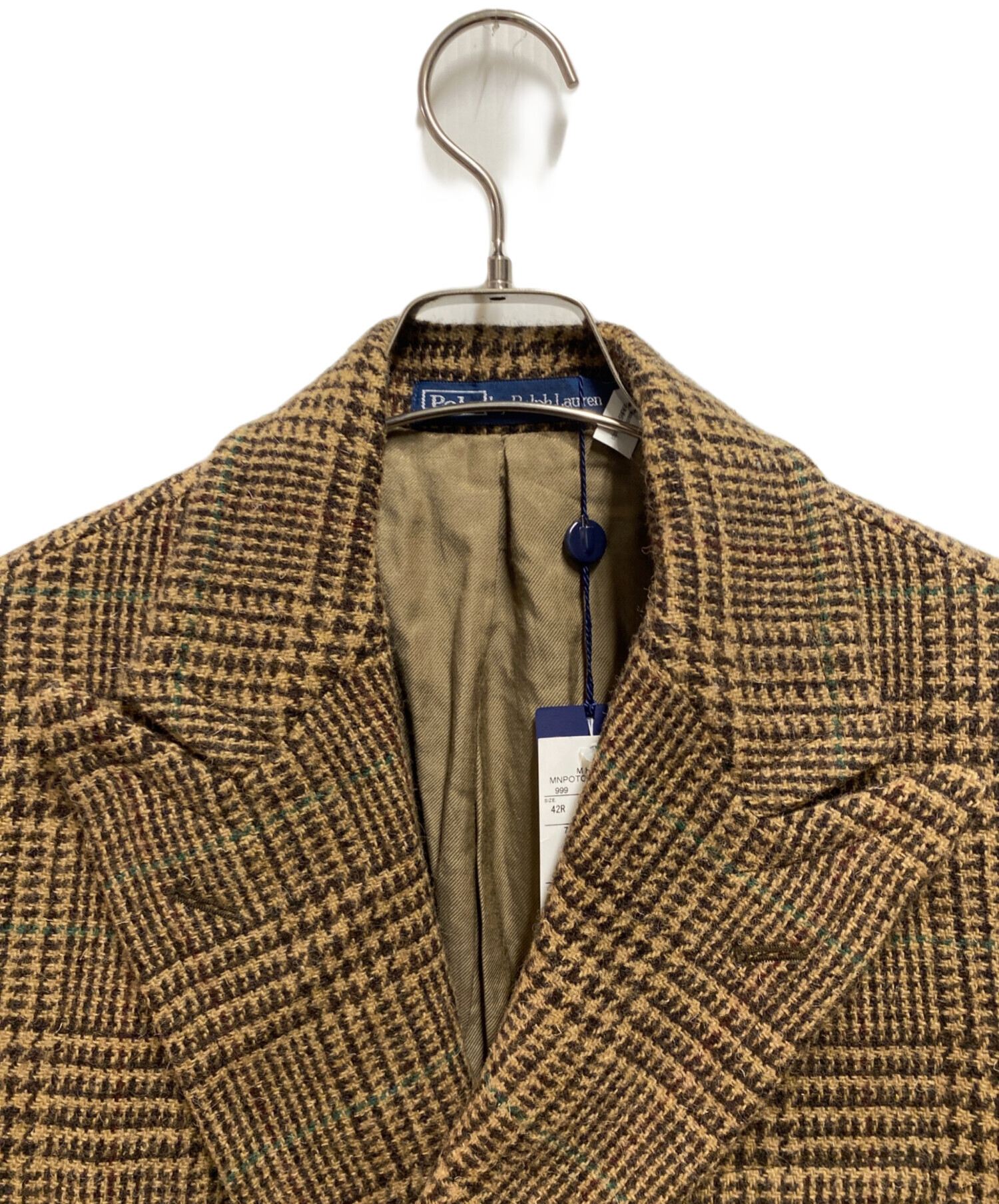 Ralph Lauren ラルフローレン　チェック ピーコート 古着　イタリア 中古・古着通販】RALPH LAUREN (ラルフローレン) チェックウールコート