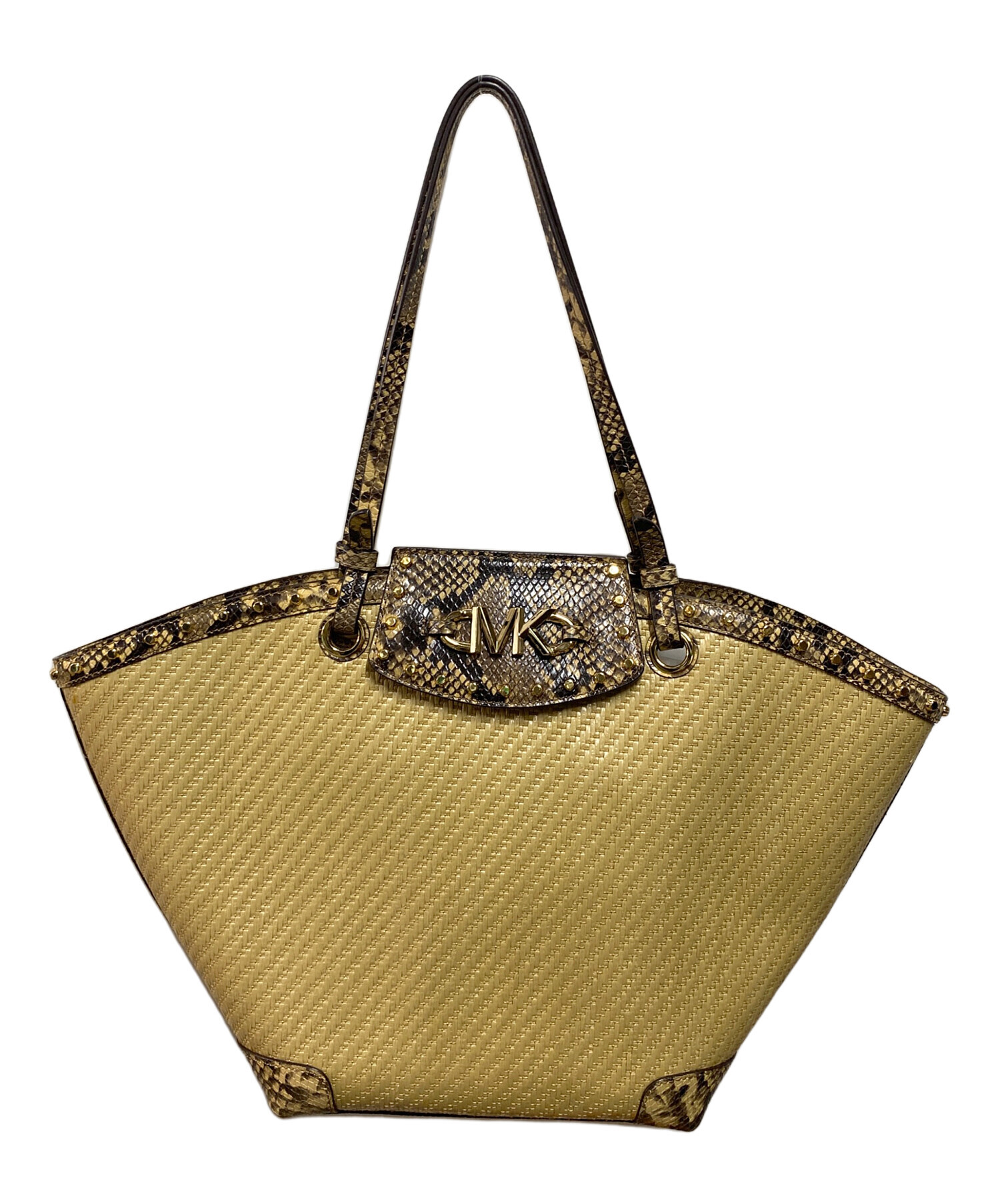 中古・古着通販】MICHAEL KORS (マイケルコース) カゴバッグ ベージュ 