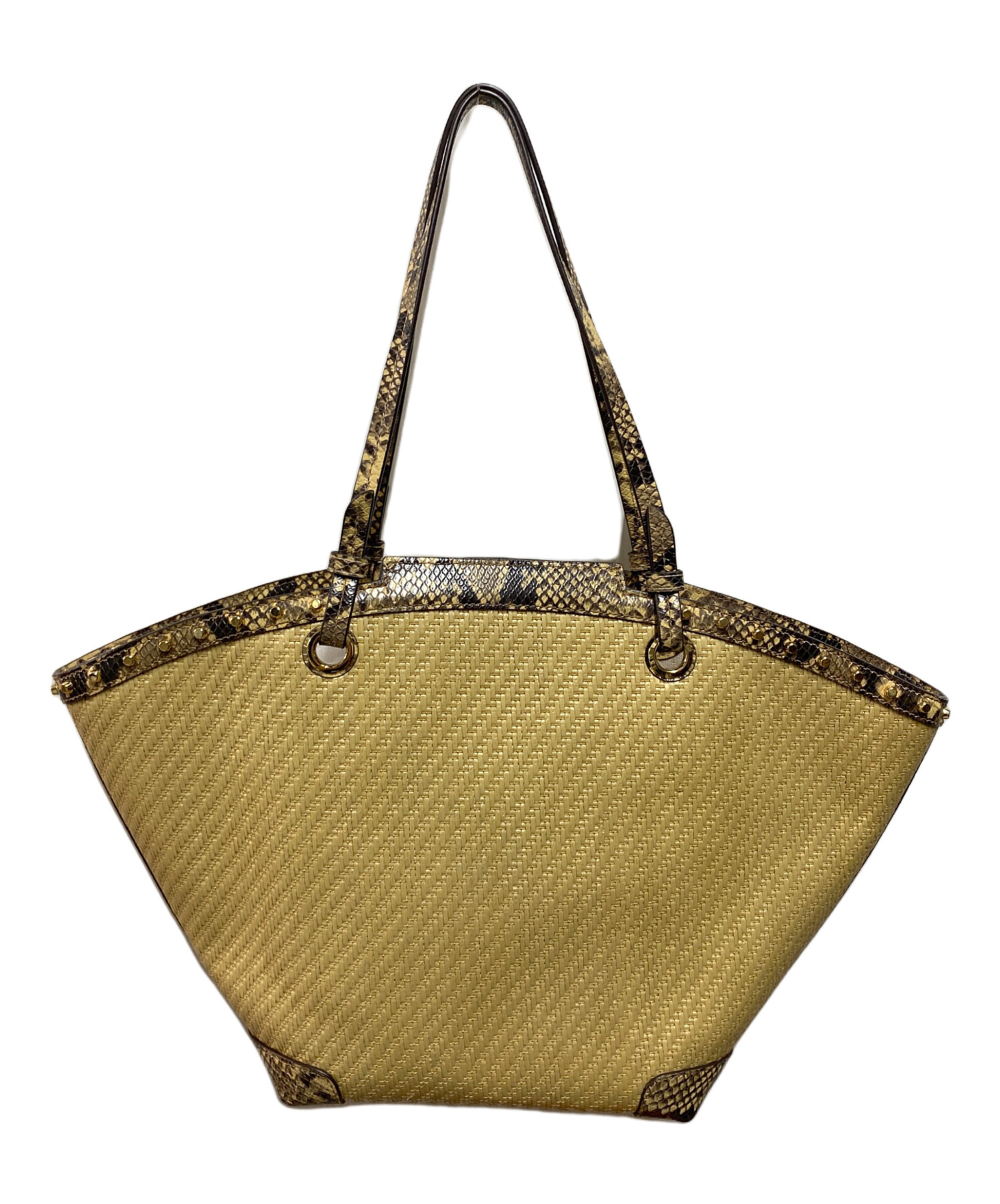 中古・古着通販】MICHAEL KORS (マイケルコース) カゴバッグ ベージュ 