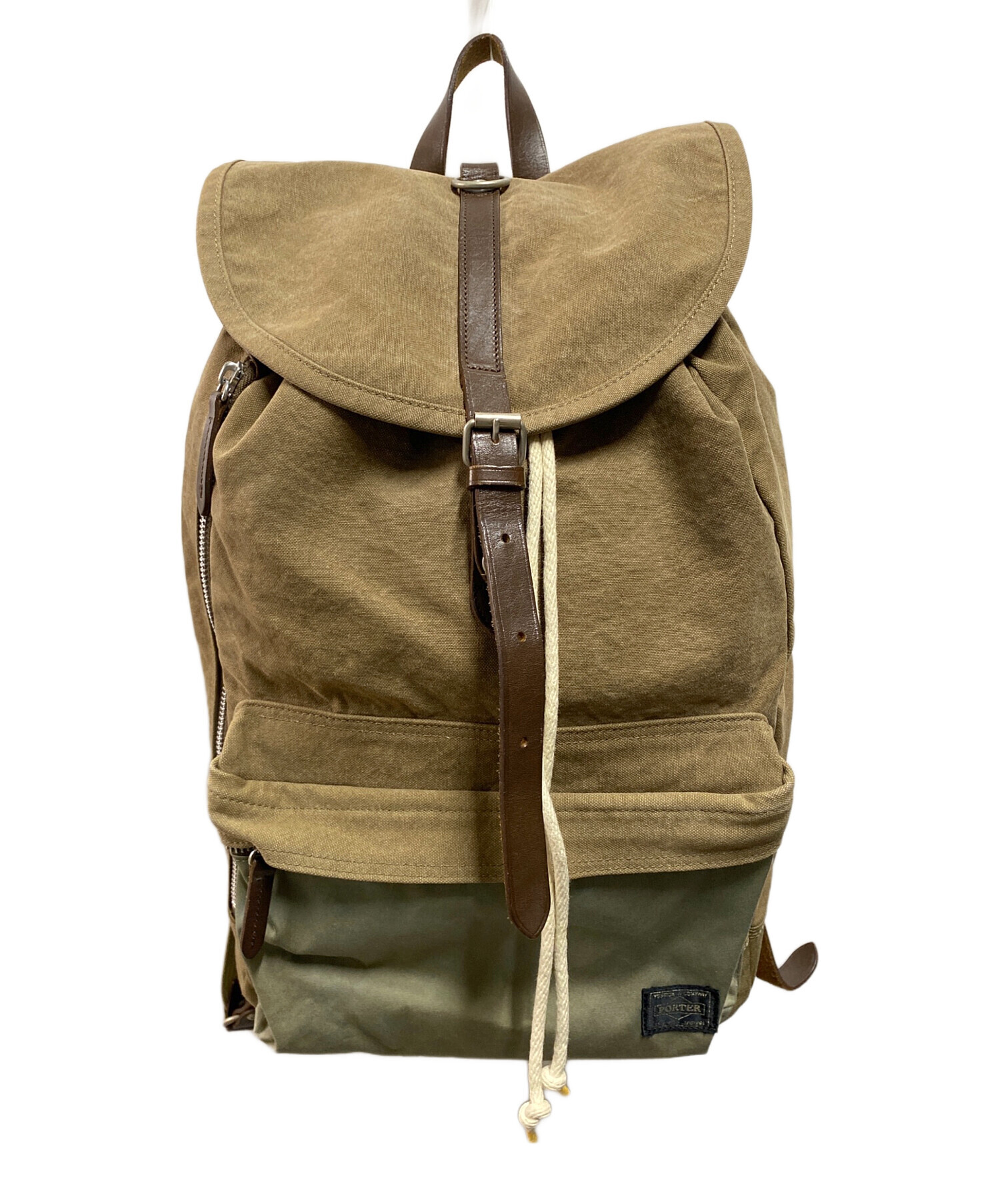 中古・古着通販】PORTER (ポーター) リュック ベージュ｜ブランド 