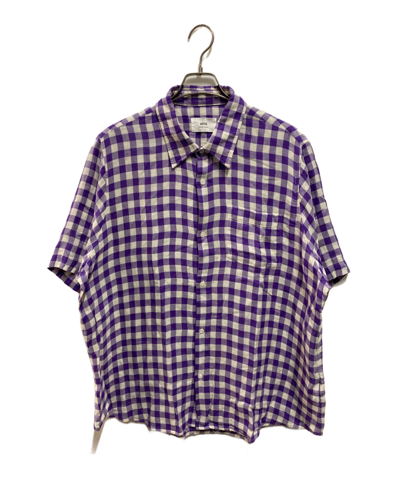 アミ AMI ALEXANDRE MATTIUSSI ワンピース キャミワンピース ブルー レディース fdr308-vi0004-491-nauticblue AMI Alexandre Mattiussi (アミアレクサンドルマテュッシ) シャツ パープル サイズ:42