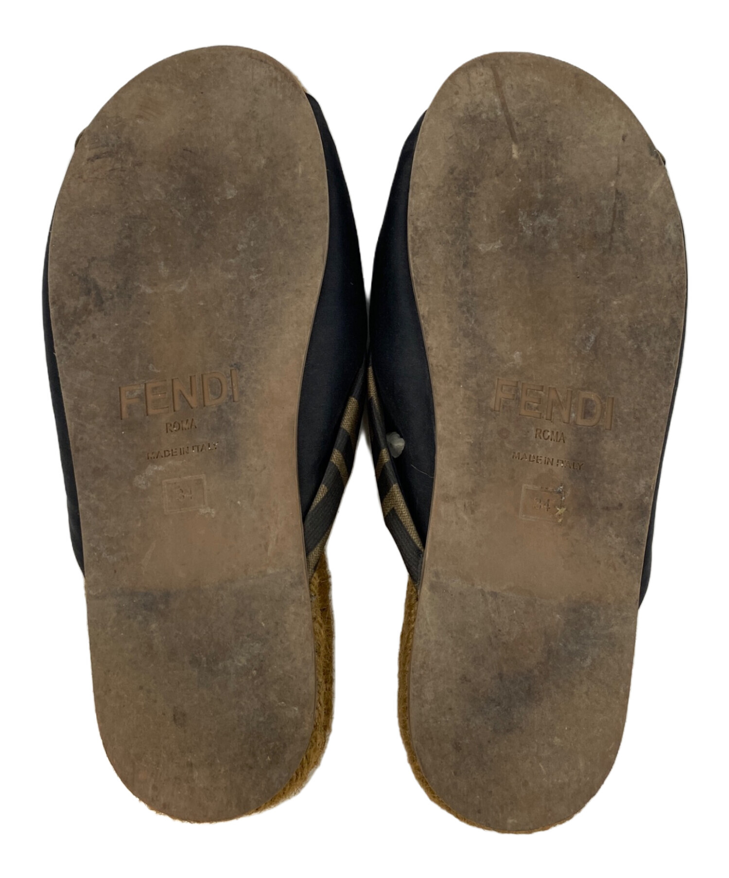 中古・古着通販】FENDI (フェンディ) エスパドリーユサンダル ブラウン
