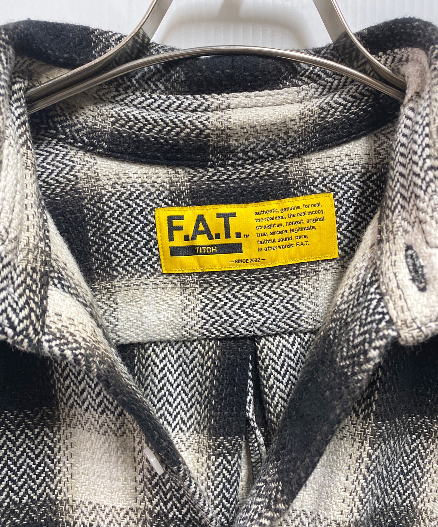 中古・古着通販】FAT (エフエーティー) SHADOWBONE シャツ ブラック 