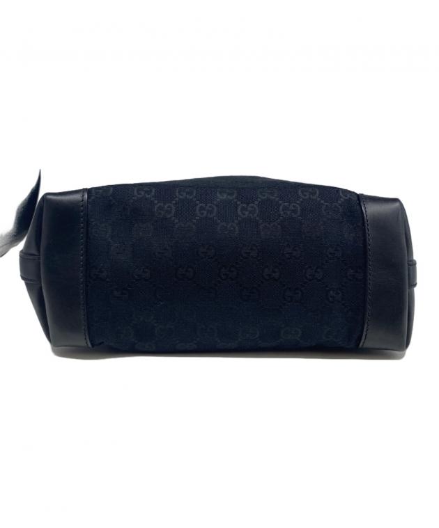 中古・古着通販】GUCCI (グッチ) ポーチ付GGキャンバストート ブラック