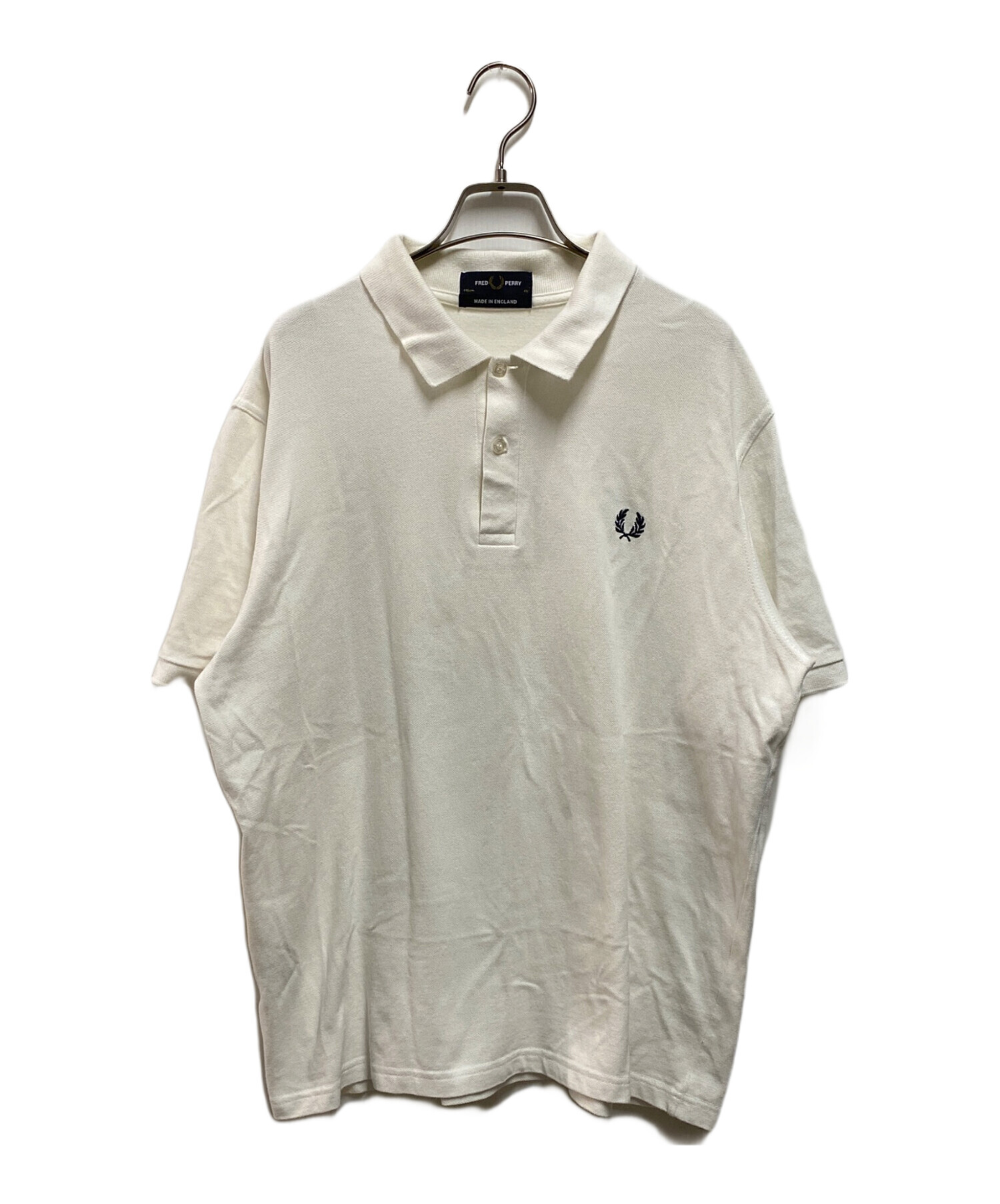 ［美品］FRED PERRY　フレッドペリー　F7246　ポロシャツ　プリーツ 中古・古着通販】FRED PERRY (フレッドペリー) ポロシャツ ホワイト