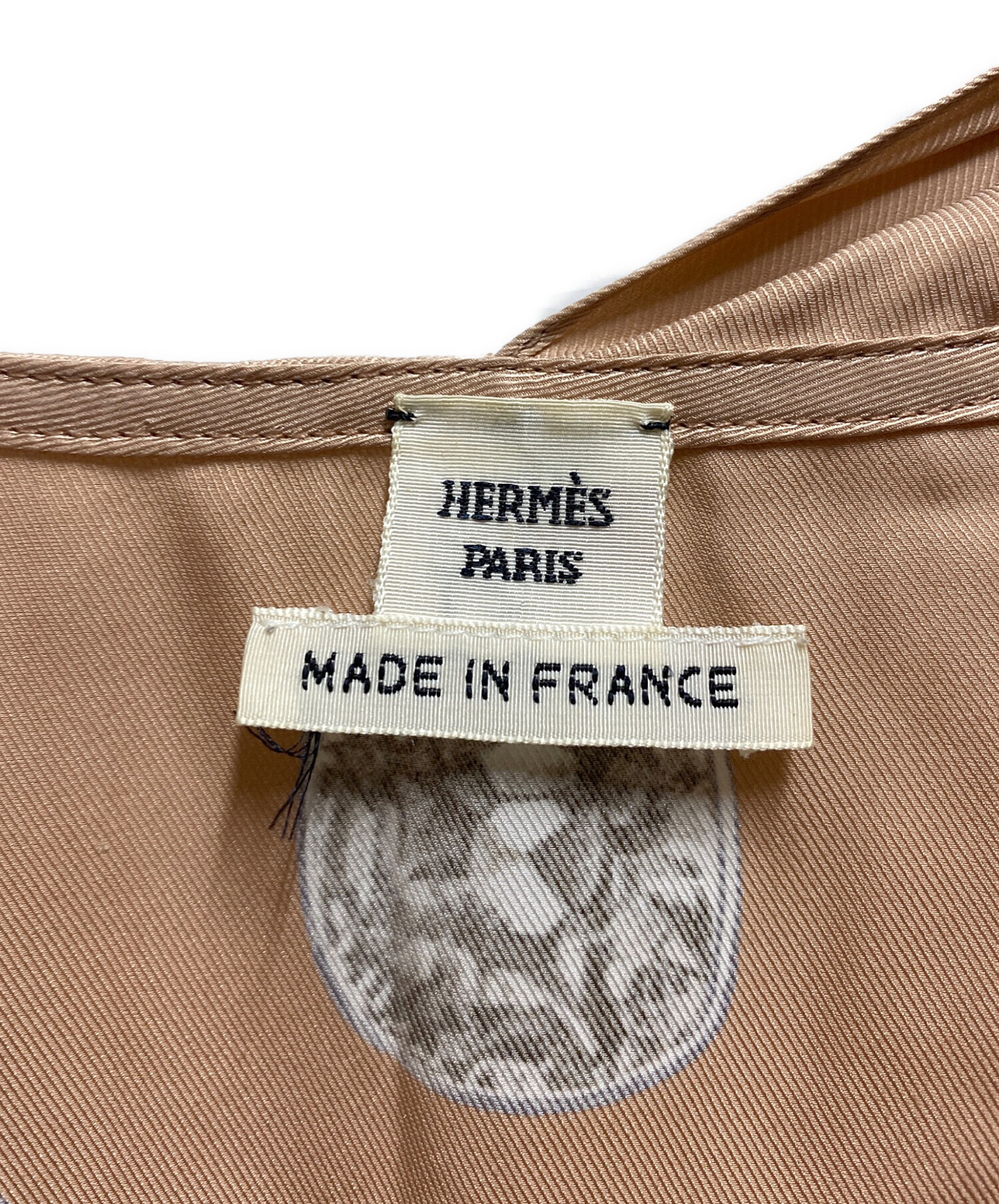 中古・古着通販】HERMES (エルメス) シルクブラウス ベージュ サイズ 