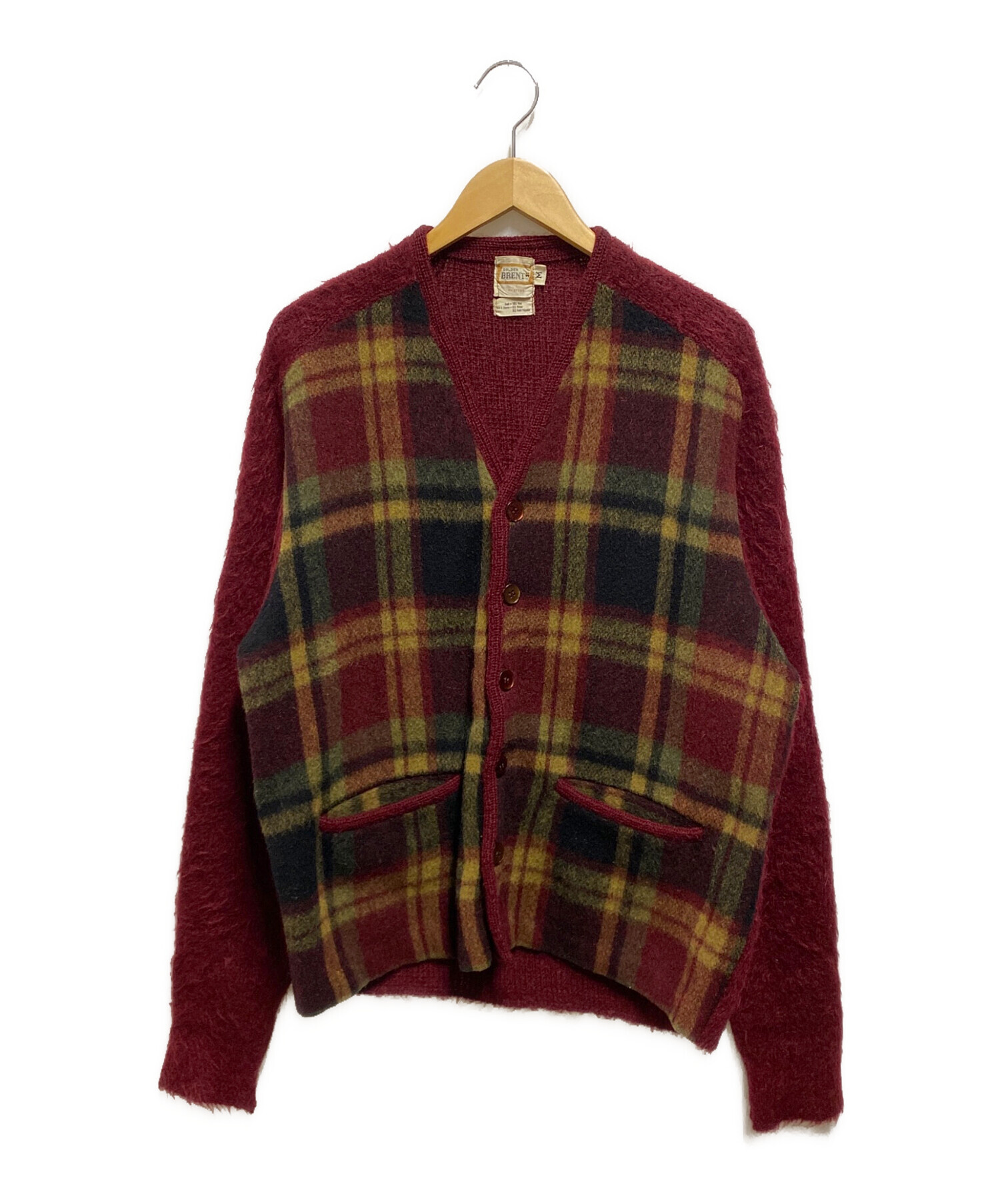 中古・古着通販】BRENT (ブレント) モヘア混チェックカーディガン