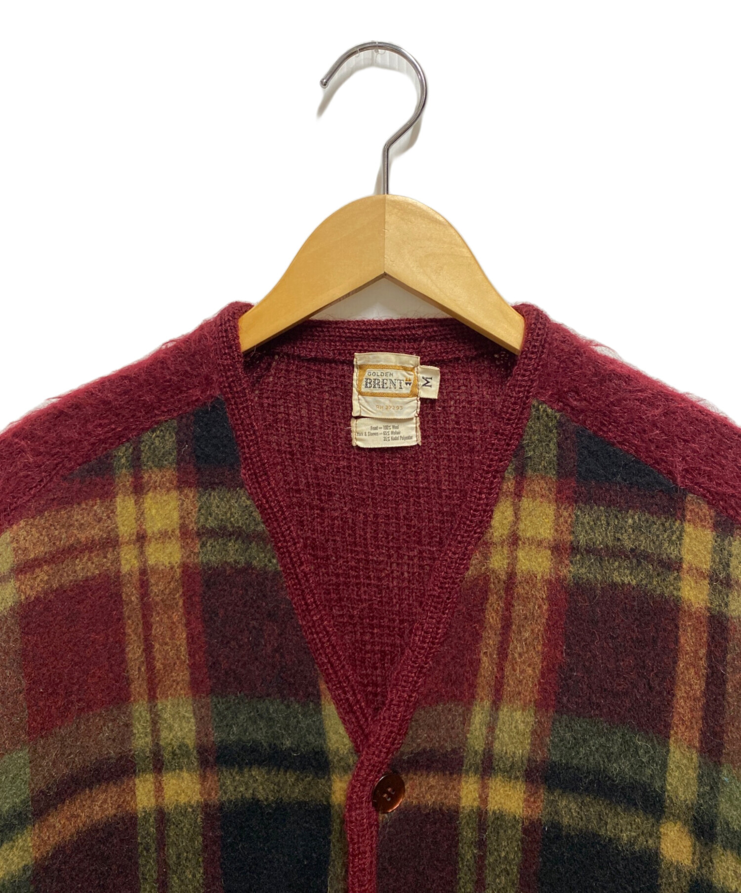 中古・古着通販】BRENT (ブレント) モヘア混チェックカーディガン