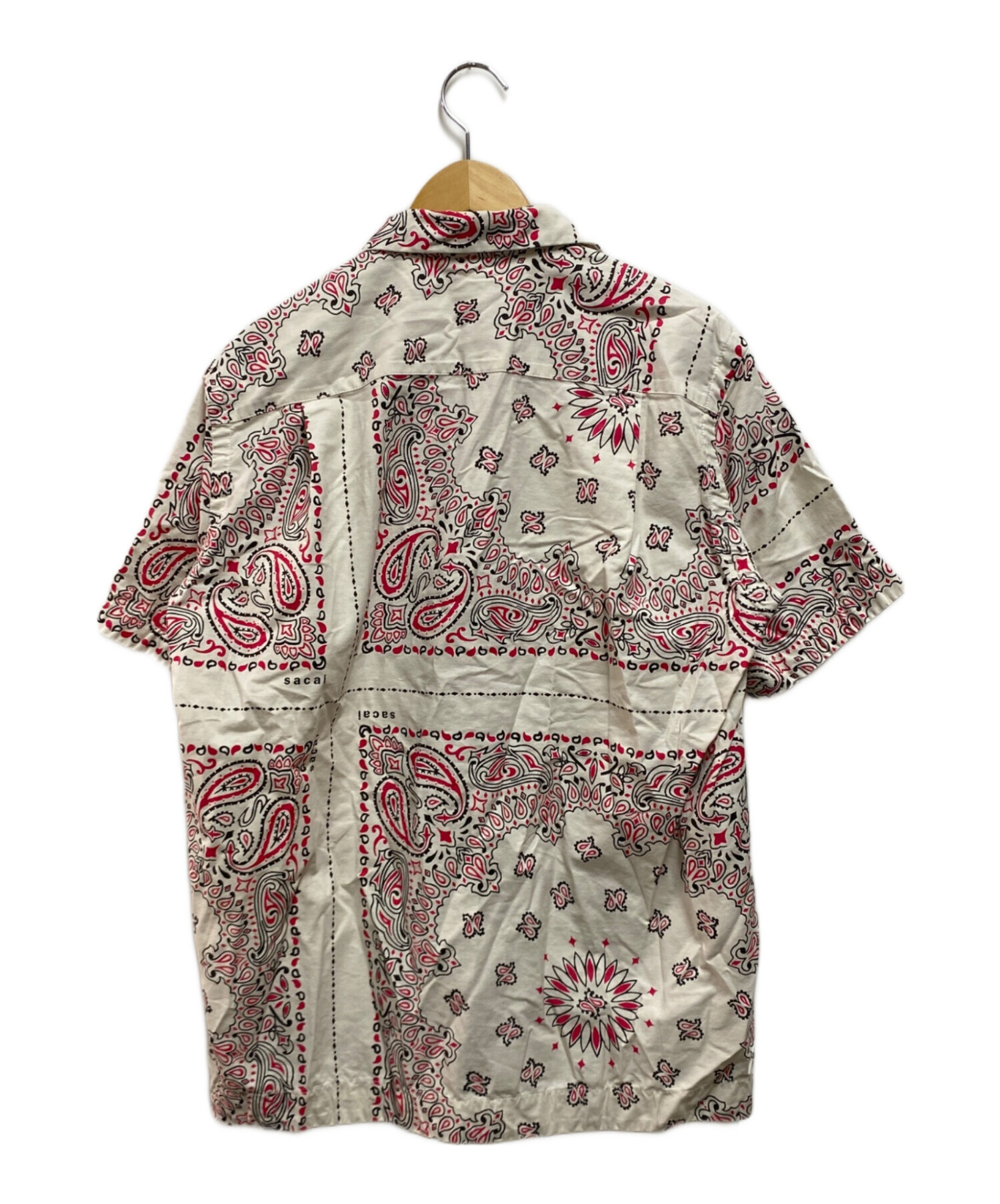 中古・古着通販】sacai (サカイ) Bandana Print Shirt ホワイト×レッド